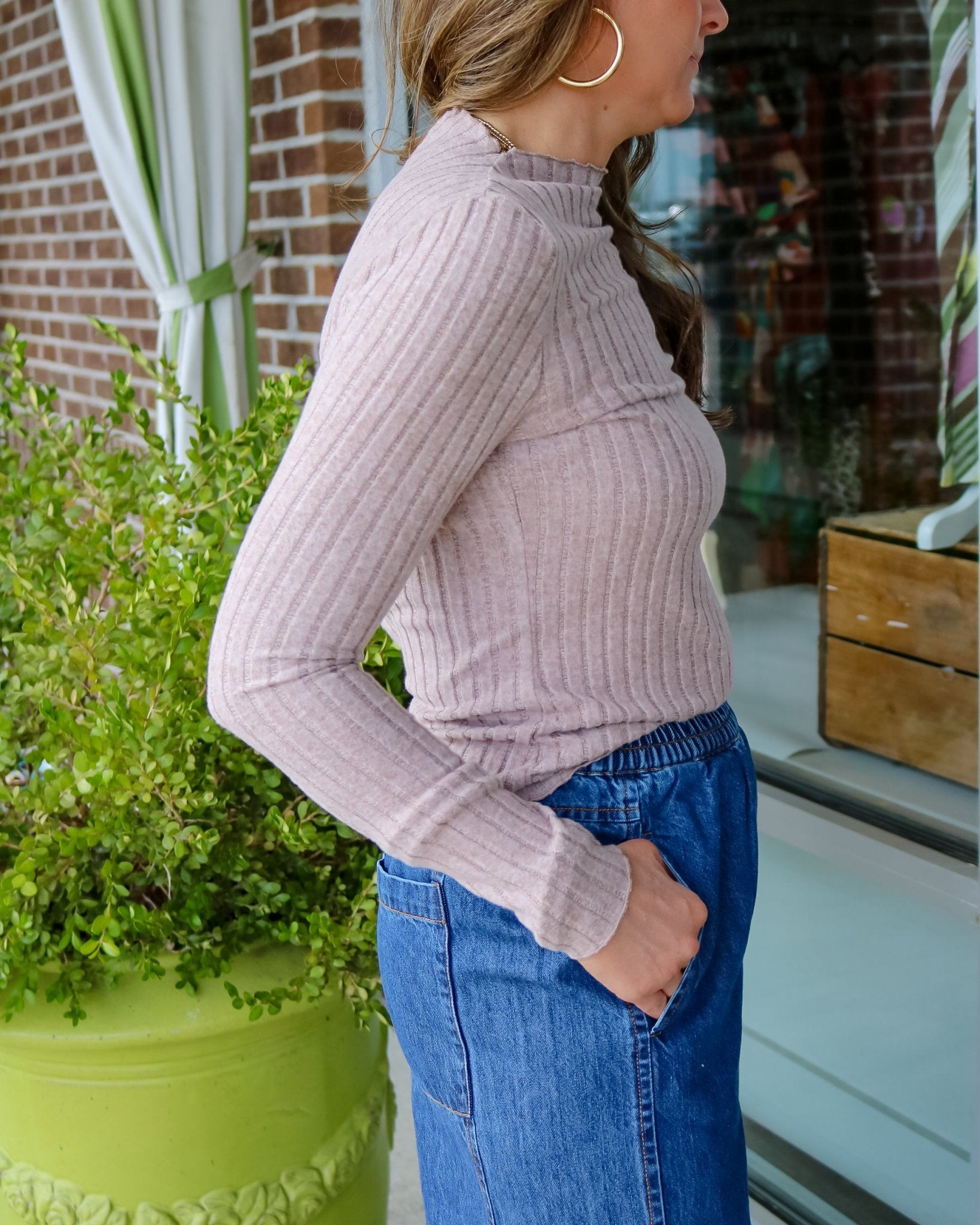 Hattie Ribbed Mockneck Top - Olive You BoutiqueZ SUPPLY236177ZT264852