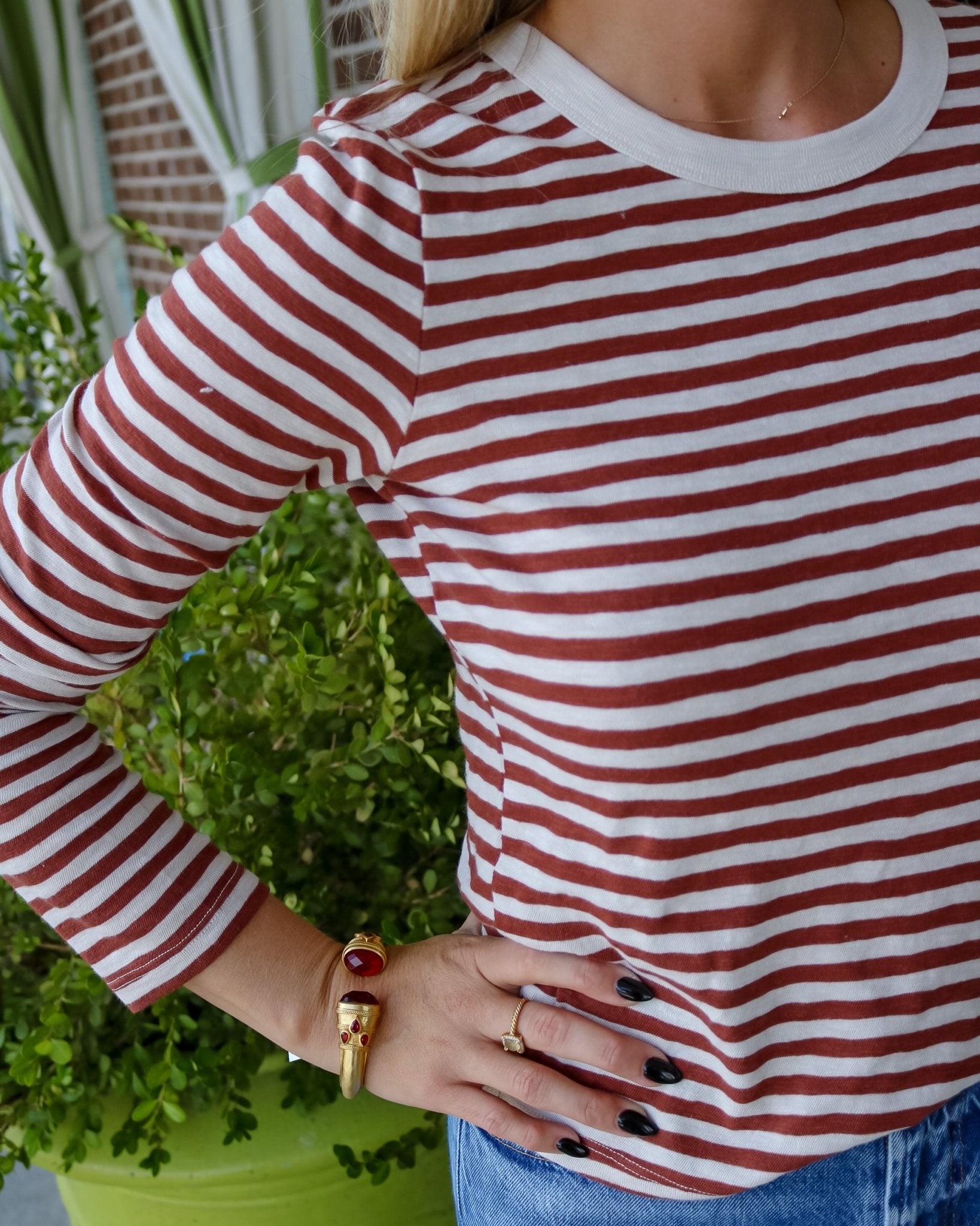 Junie Stripe Slub Tee - Olive You BoutiqueZ SUPPLY236173ZT264764