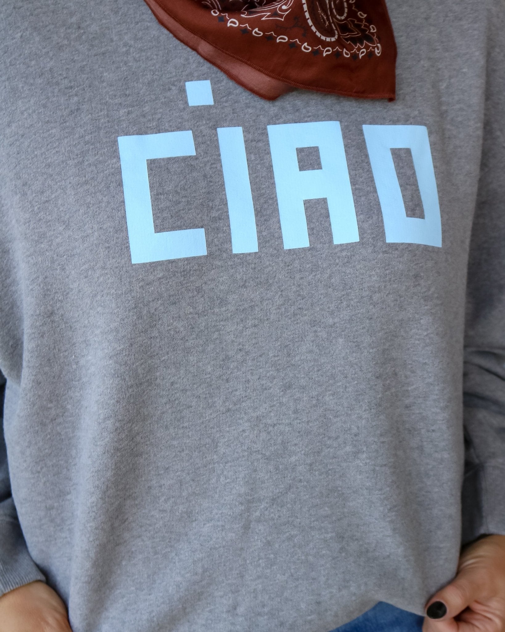 Oversized Sweatshirt - Block Ciao - Olive You BoutiqueClare V.235311CVA1001265