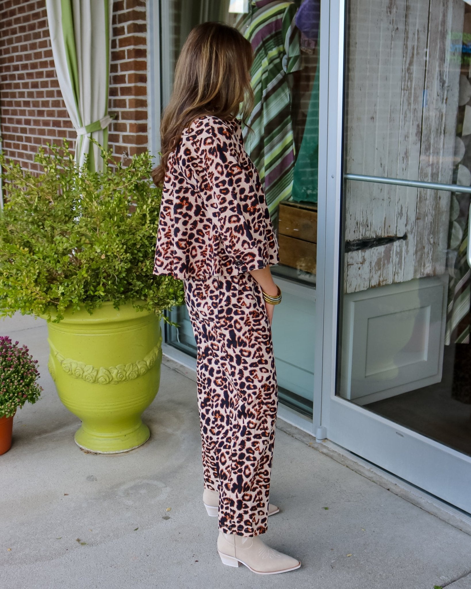Leopard Barrel Leg Pant - Olive You BoutiqueIVY JANE231211-1221141