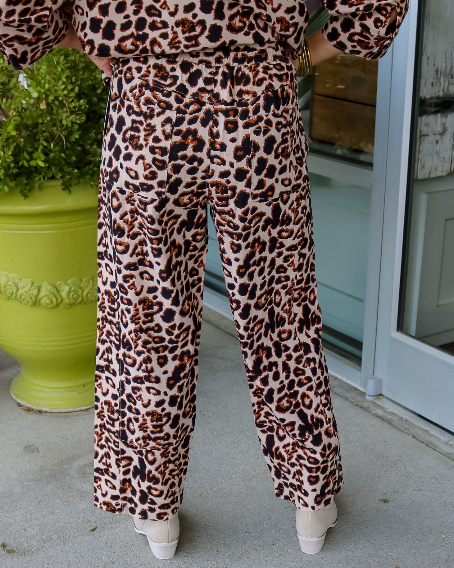 Leopard Barrel Leg Pant - Olive You BoutiqueIVY JANE231211-1221141