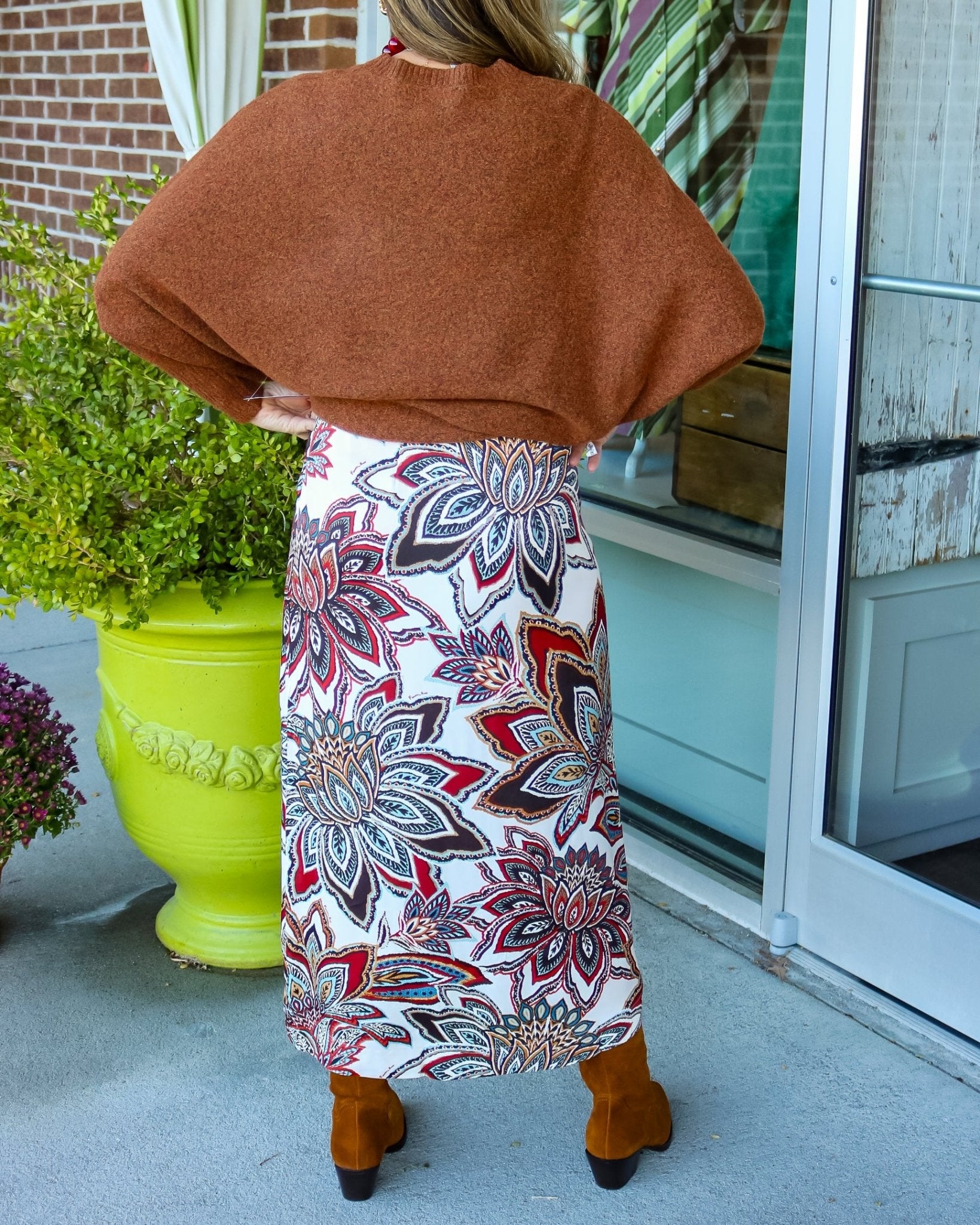 Tapestry Flowers Beige Maxi Skirt - Olive You BoutiqueFARM RIO233344368961