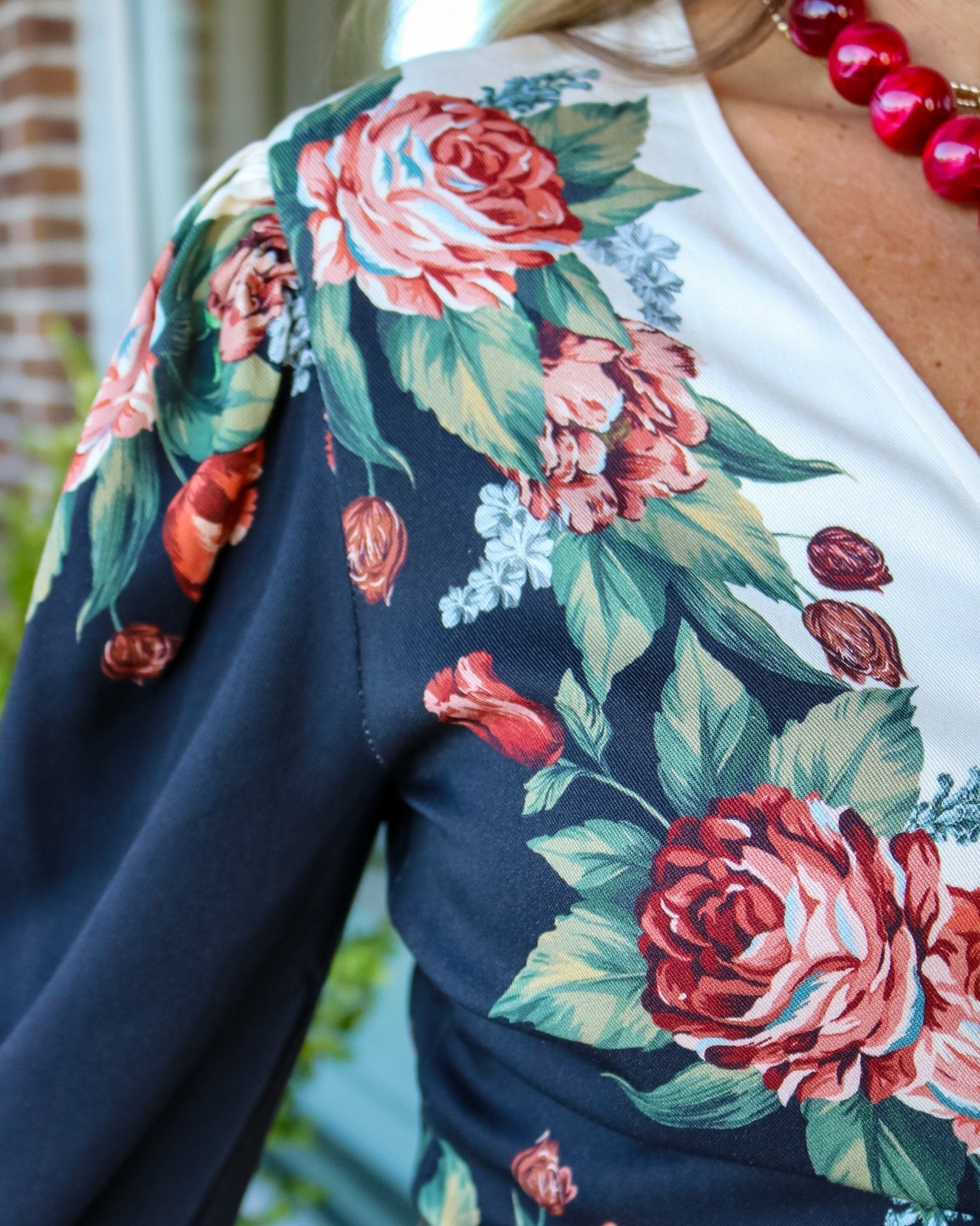 Winter Floral Cream Long Sleeve Blouse - Olive You BoutiqueFARM RIO233356362086