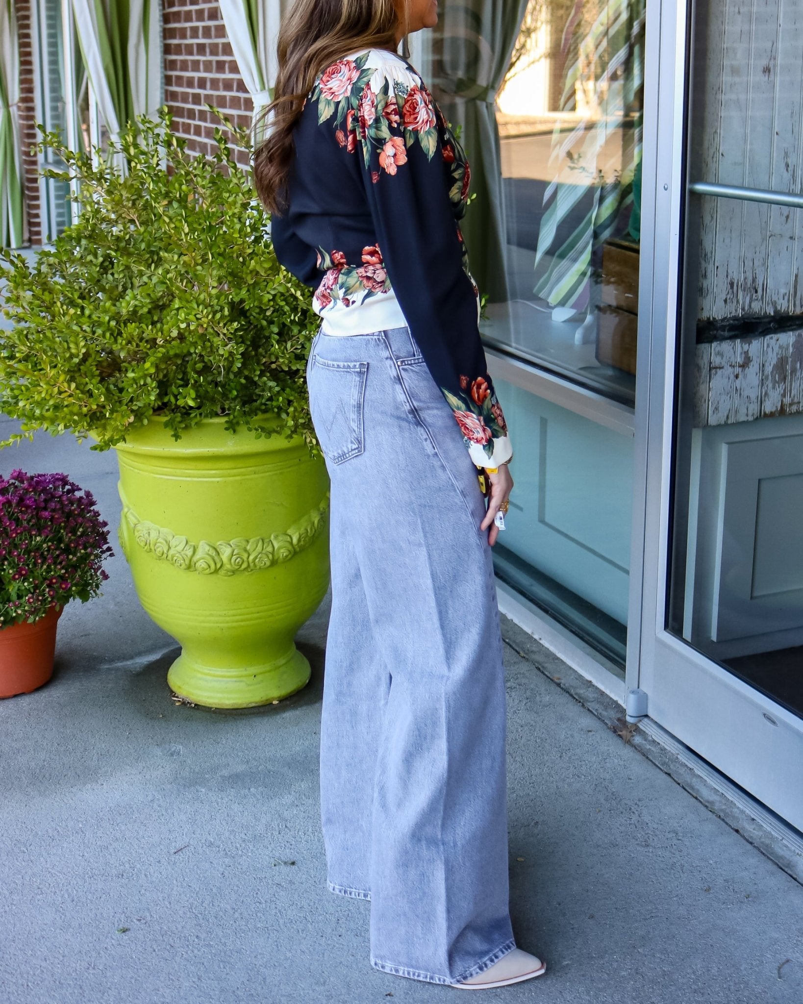 Winter Floral Cream Long Sleeve Blouse - Olive You BoutiqueFARM RIO233356362086