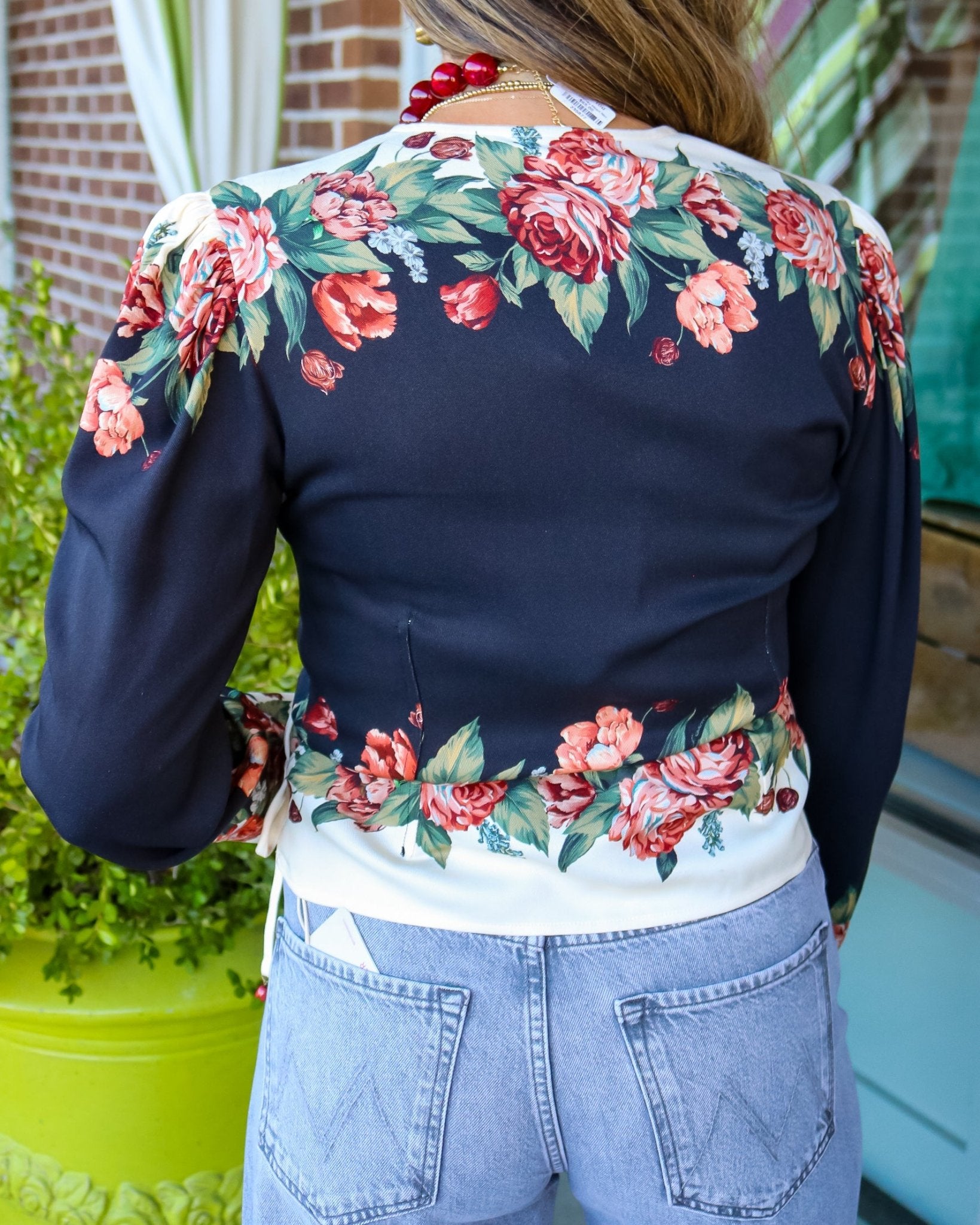 Winter Floral Cream Long Sleeve Blouse - Olive You BoutiqueFARM RIO233356362086