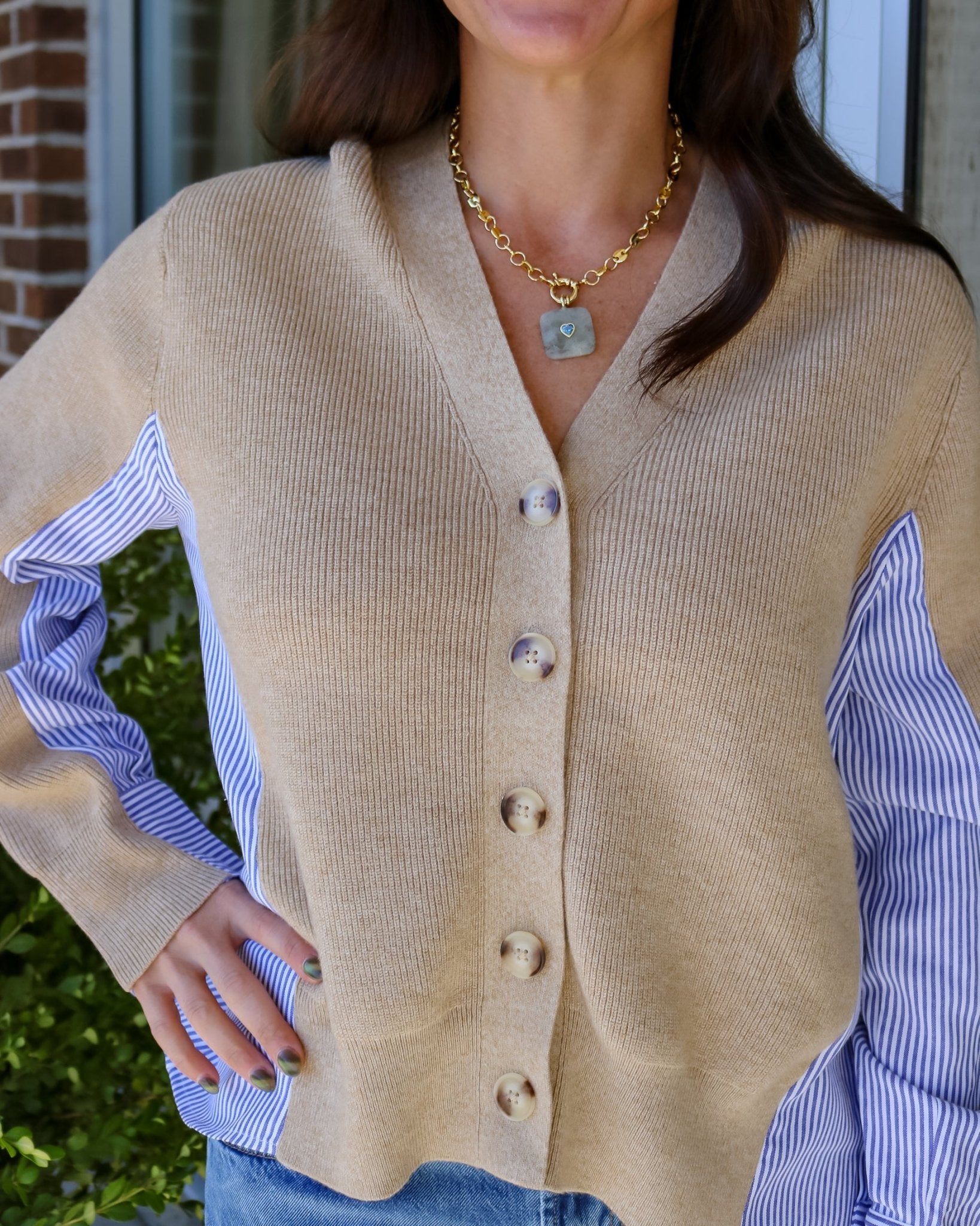 Celine Mixed Media Cardigan - Olive You BoutiqueFIFTEEN TWENTY2350093F89345
