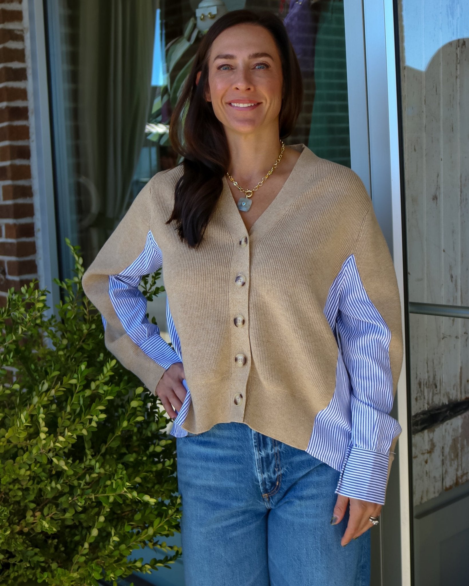 Celine Mixed Media Cardigan - Olive You BoutiqueFIFTEEN TWENTY2350093F89345
