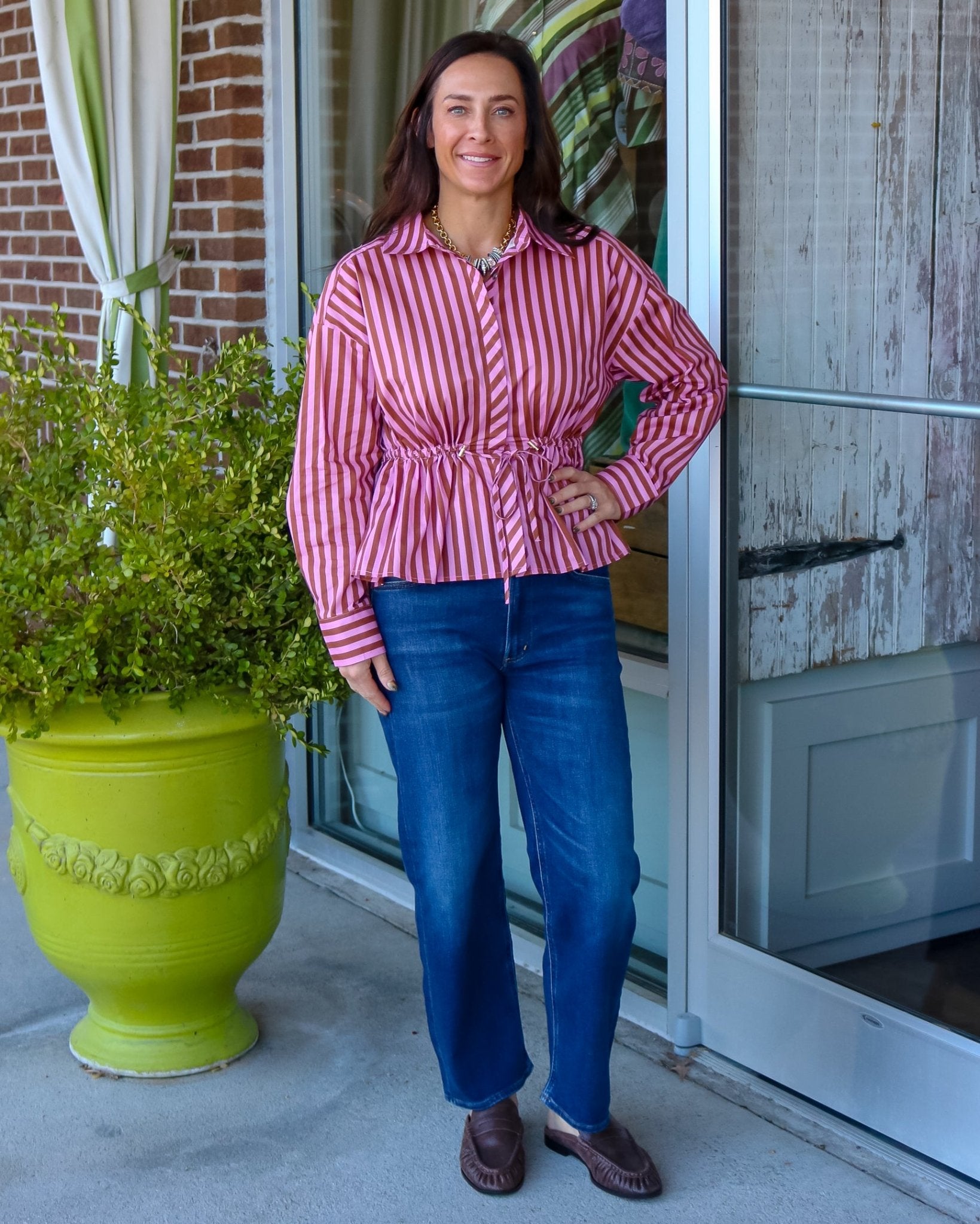 Rosy Stripe Top - Olive You BoutiqueOLIVE YOU237844T33743