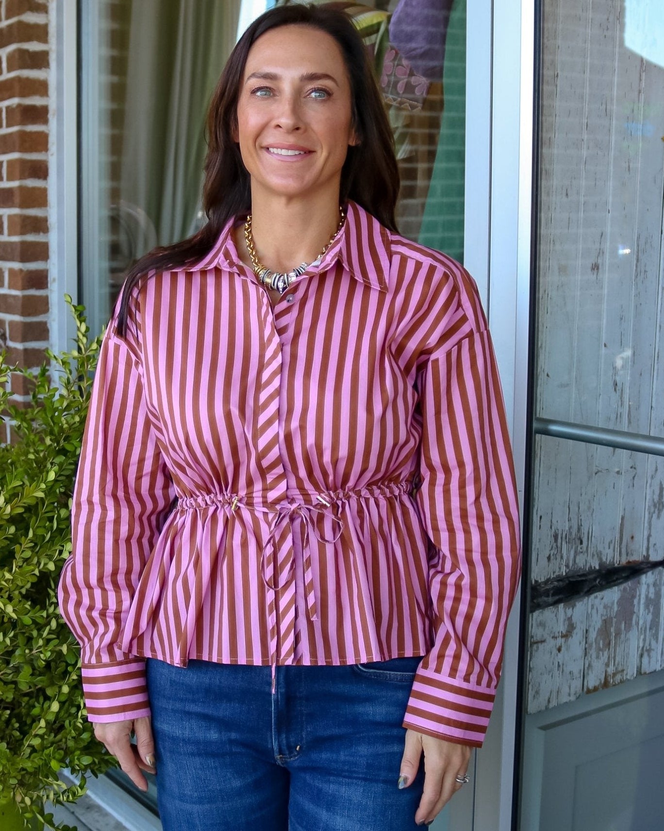 Rosy Stripe Top - Olive You BoutiqueOLIVE YOU237844T33743