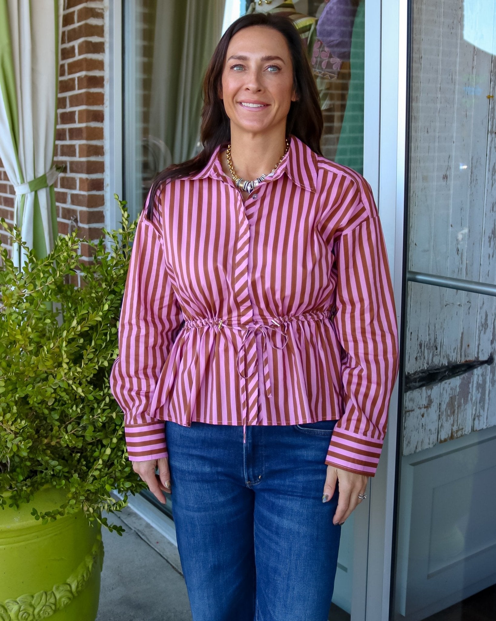 Rosy Stripe Top - Olive You BoutiqueOLIVE YOU237844T33743