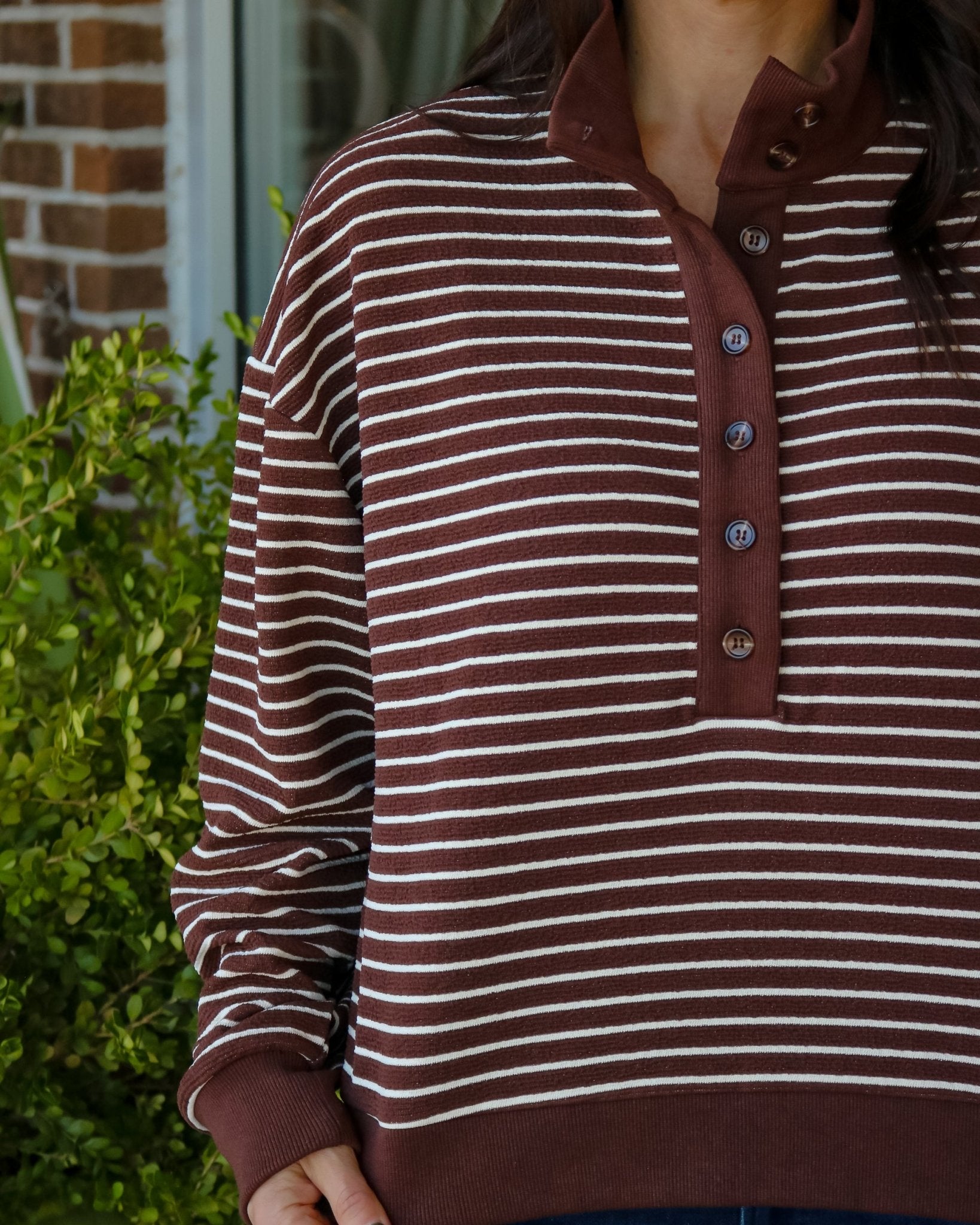 Coffee Stripe Top - Olive You BoutiqueOLIVE YOU237824T34038