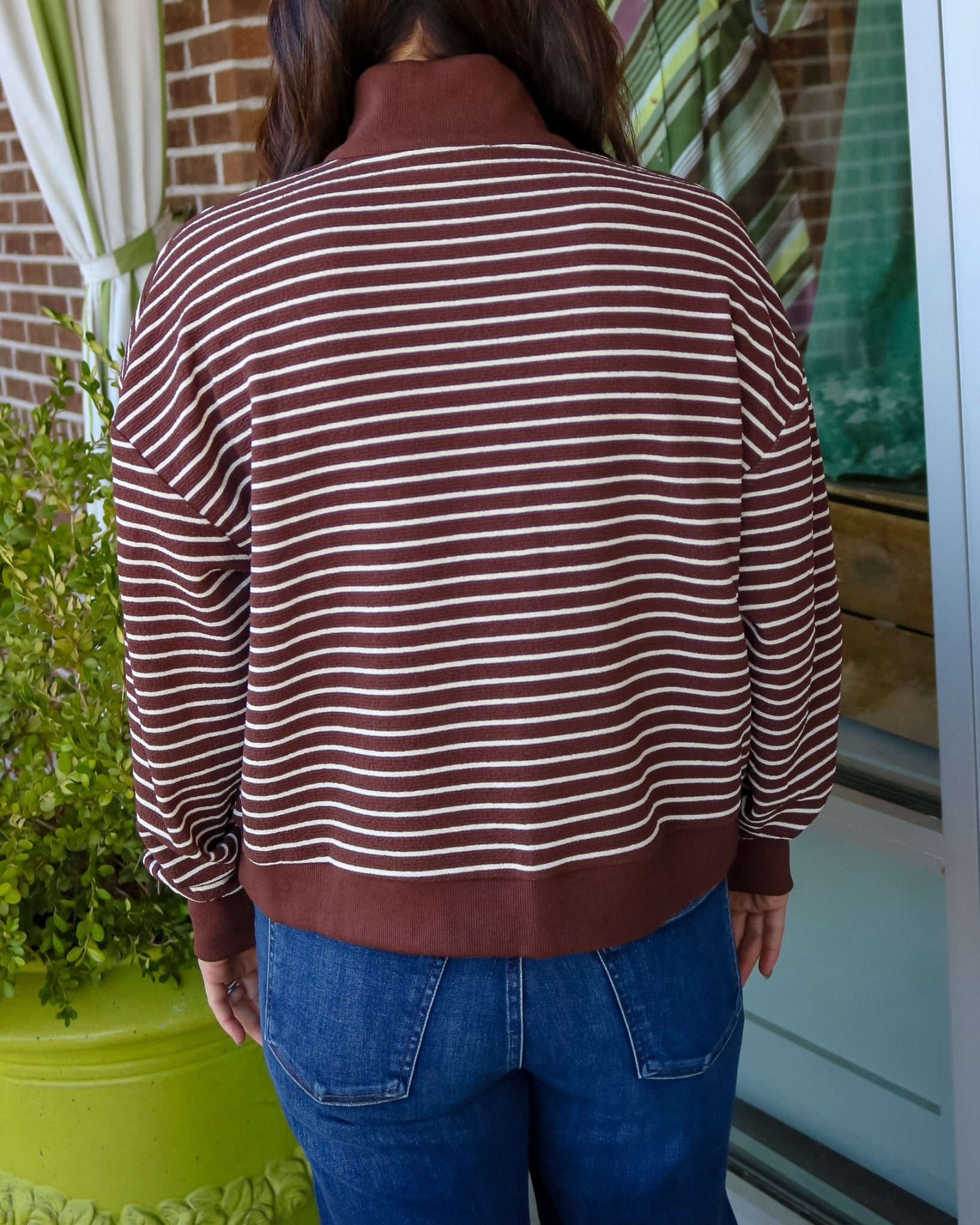 Coffee Stripe Top - Olive You BoutiqueOLIVE YOU237824T34038