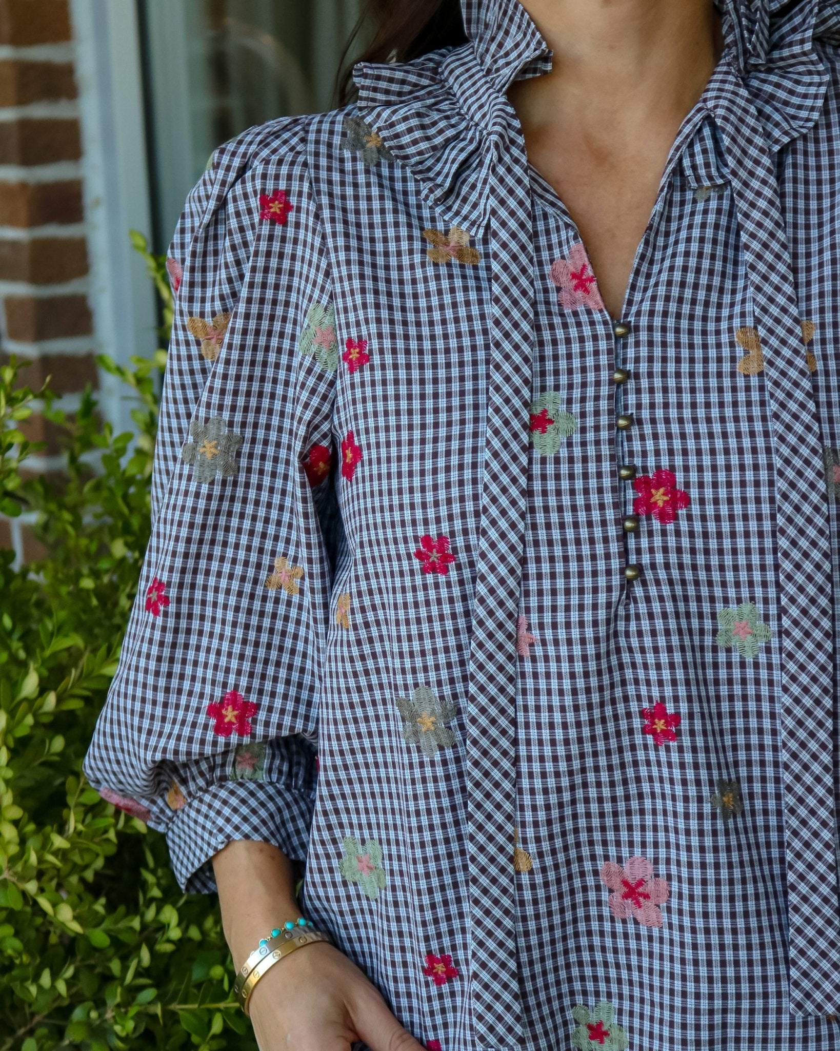 Checked In Bloom Top - Olive You BoutiqueOLIVE YOU237790T33418