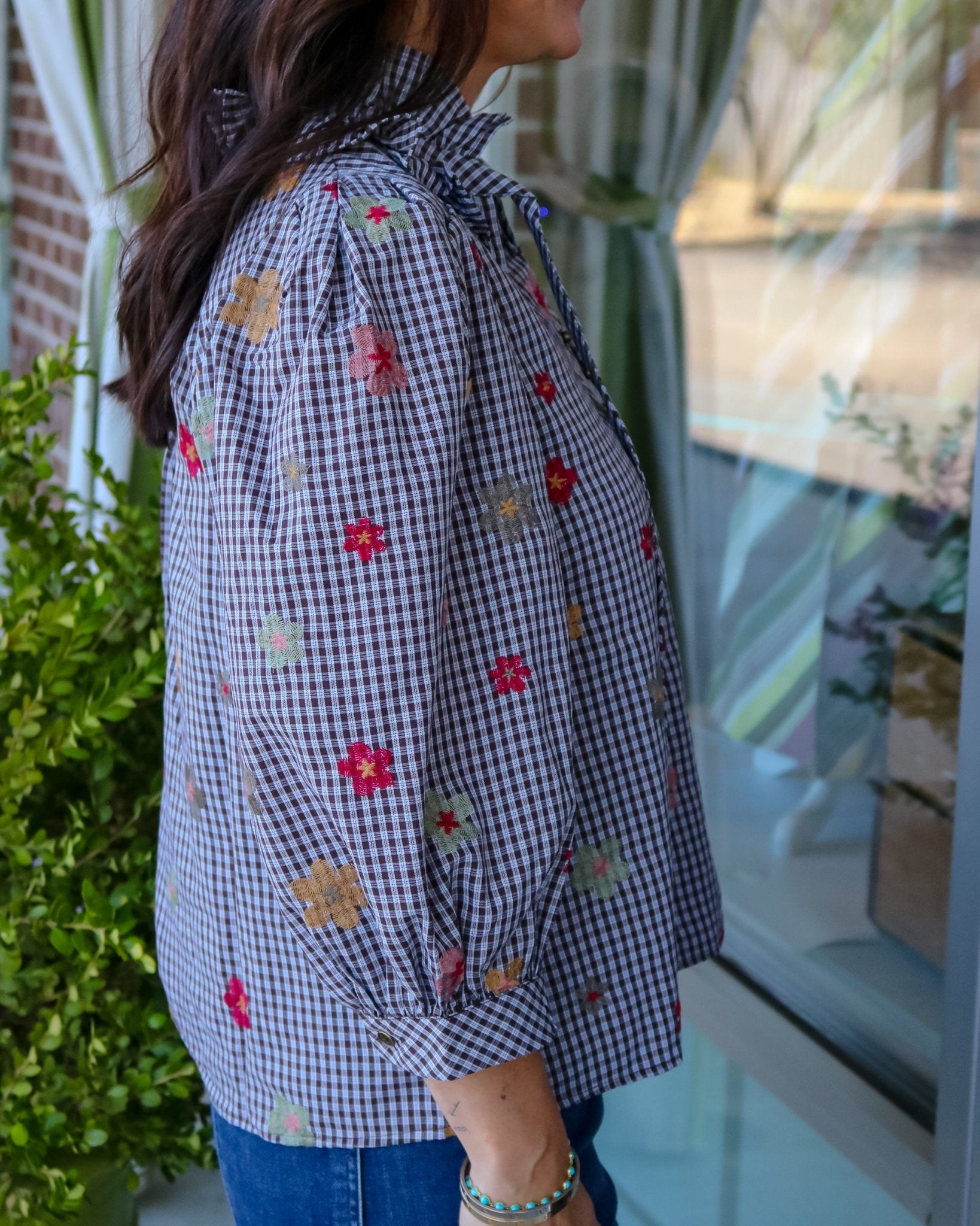 Checked In Bloom Top - Olive You BoutiqueOLIVE YOU237790T33418