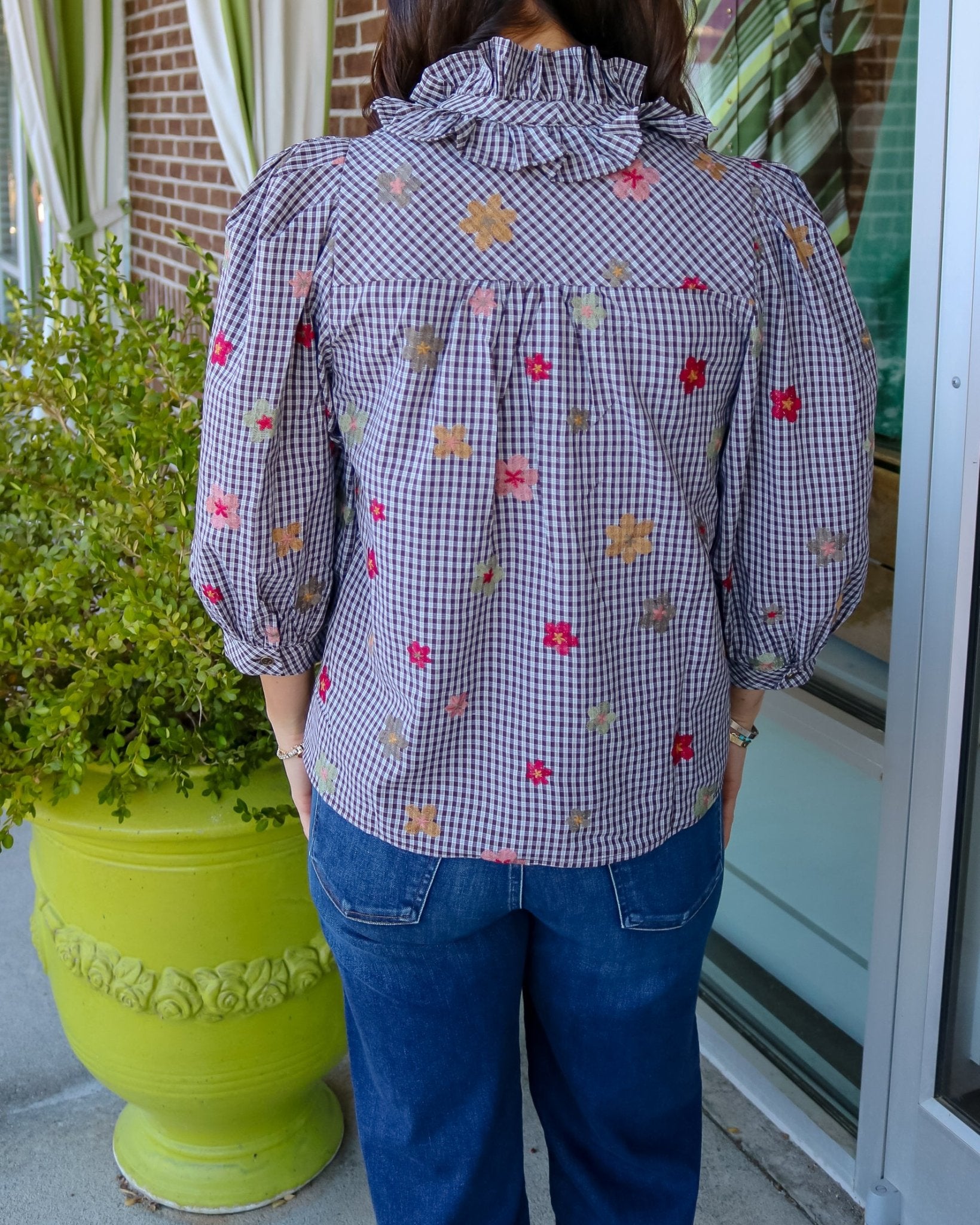 Checked In Bloom Top - Olive You BoutiqueOLIVE YOU237790T33418