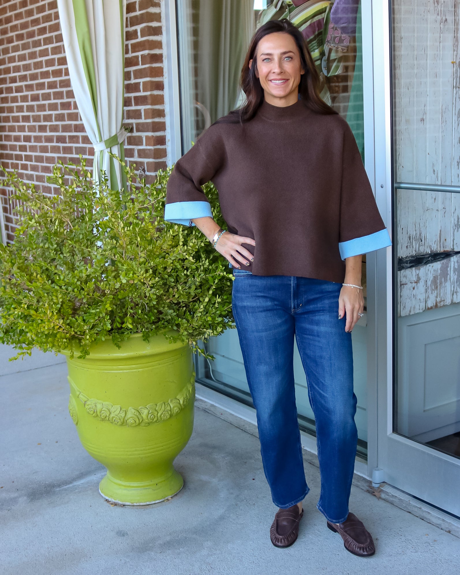Blue Accent Sweater - Olive You BoutiqueOLIVE YOU237865T31685