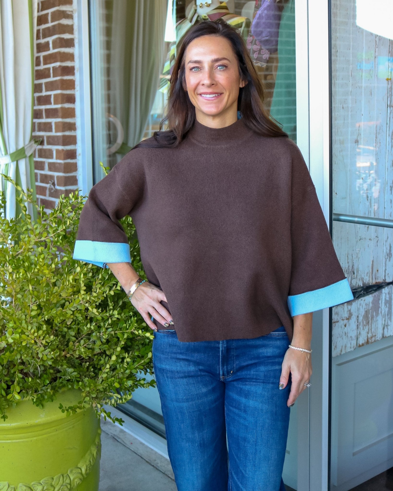 Blue Accent Sweater - Olive You BoutiqueOLIVE YOU237865T31685