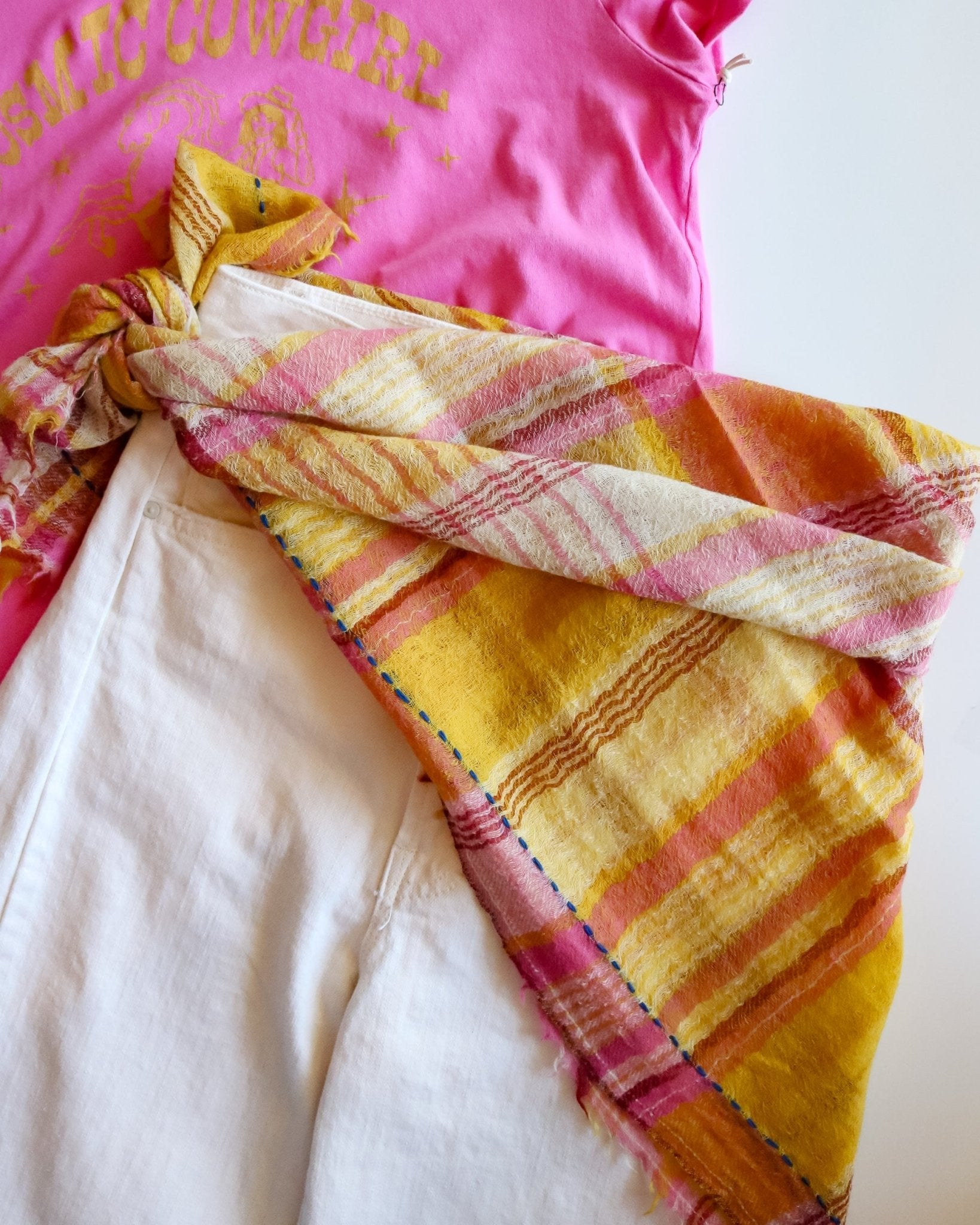 Yellow Check Scarf - Olive You BoutiqueVISMAYA23798120239-yellow