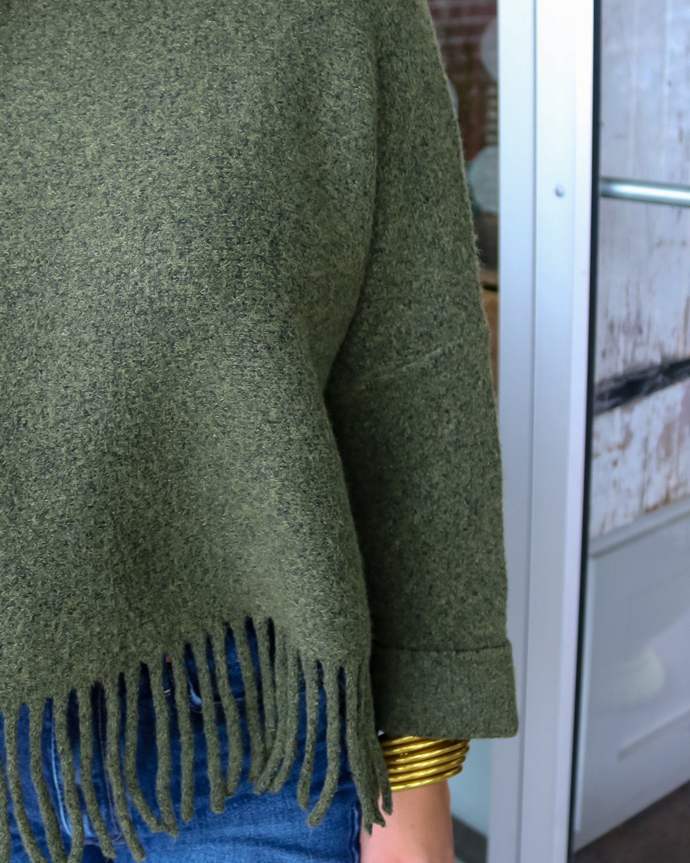 Sachi Aja Sweater with Fringe - Olive Jade - Olive You BoutiqueKERISMA INC238029M6423-olivejade