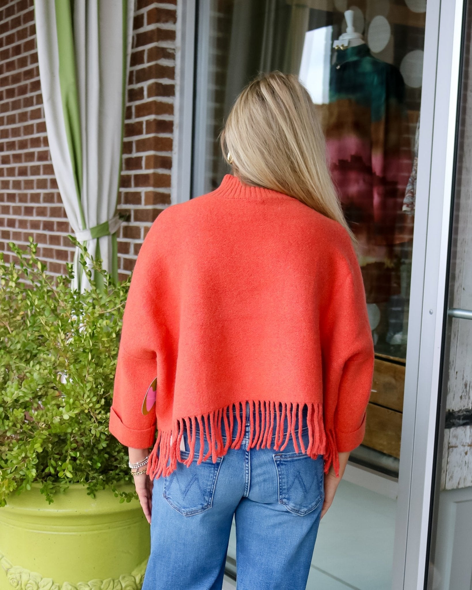 Sachi Aja Sweater with Fringe - Tangerine Glow - Olive You BoutiqueKERISMA INC238028M6423-tangglow