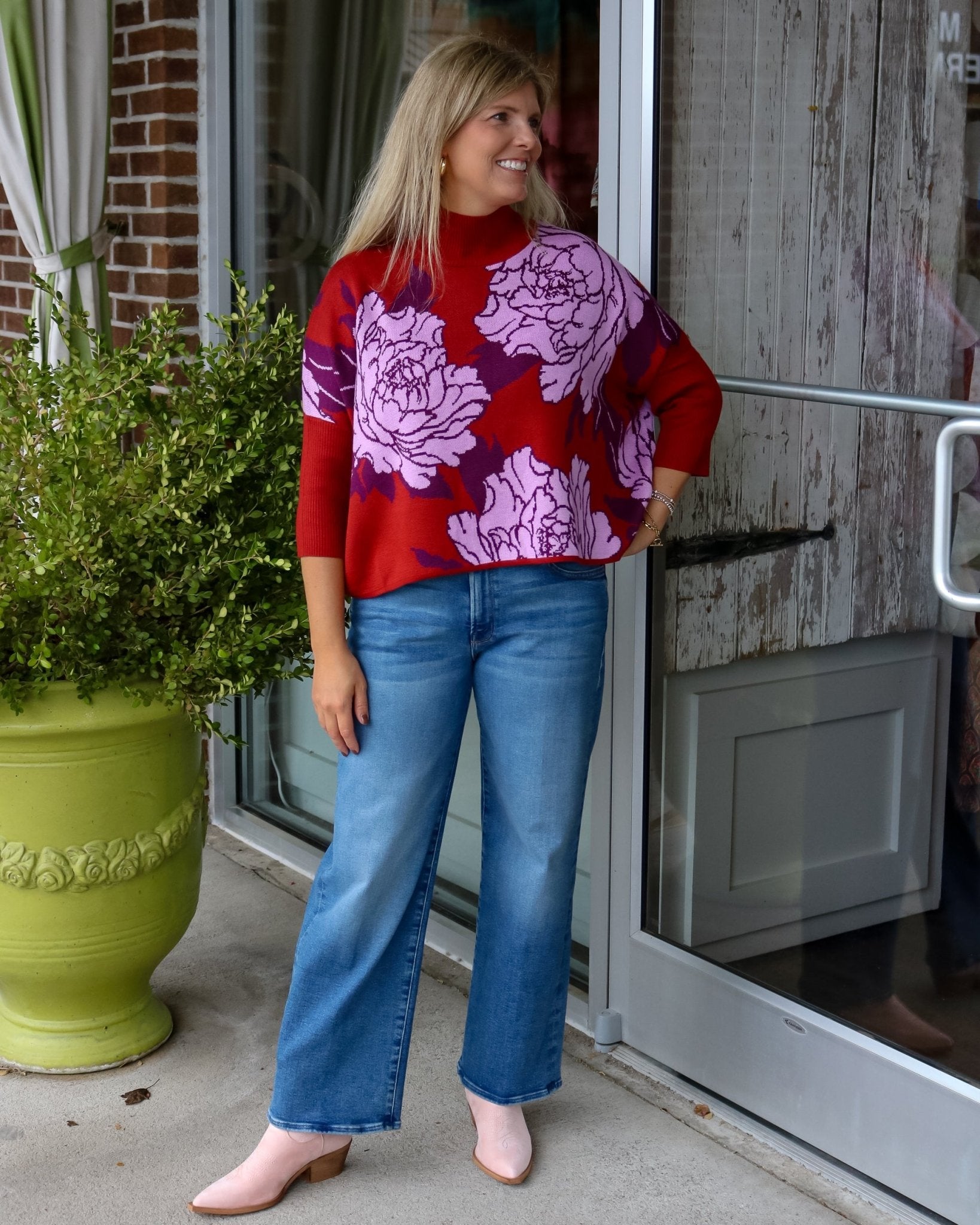Peony Aja Sweater - Lunar Red - Olive You BoutiqueKERISMA INC234786M6391-lunarred