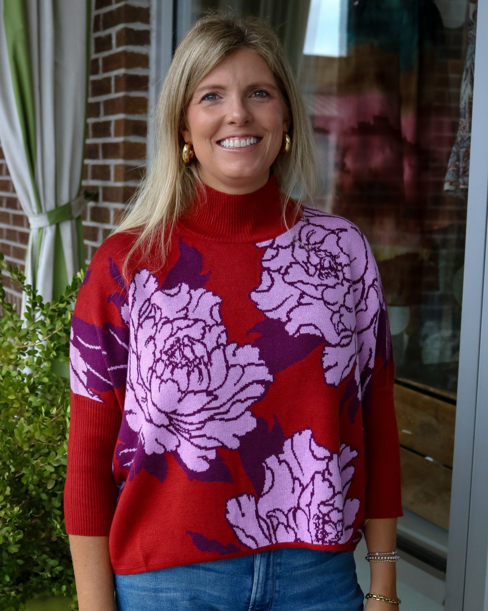 Peony Aja Sweater - Lunar Red - Olive You BoutiqueKERISMA INC234786M6391-lunarred