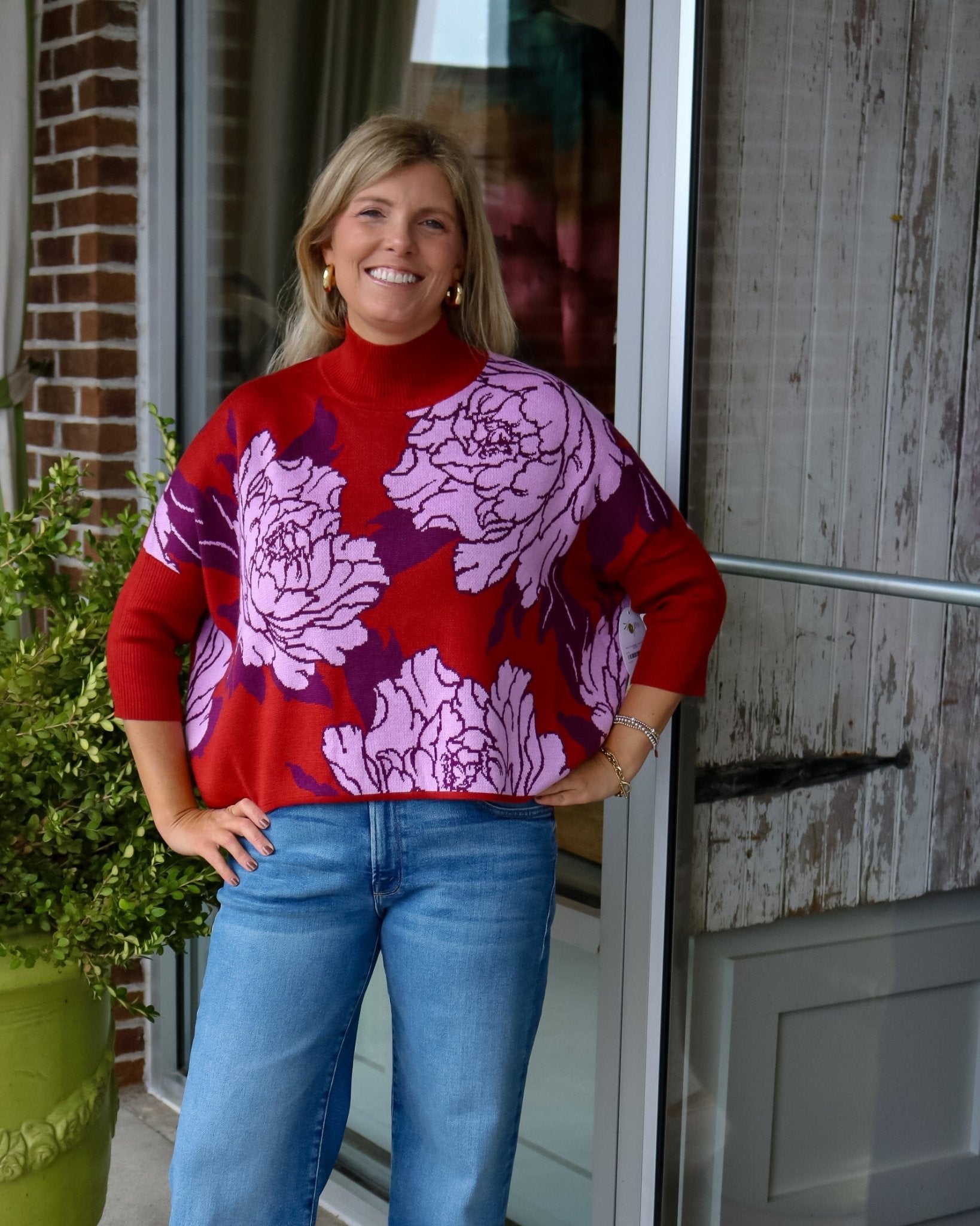 Peony Aja Sweater - Lunar Red - Olive You BoutiqueKERISMA INC234786M6391-lunarred