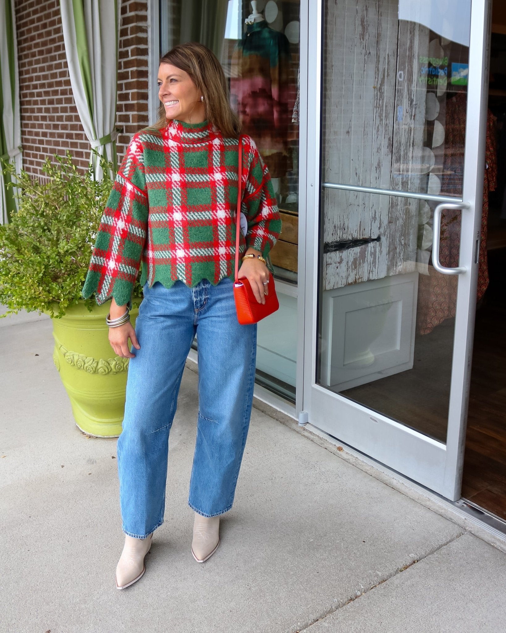 Holiday Plaid Sweater - Olive You BoutiqueOLIVE YOU238004T33795