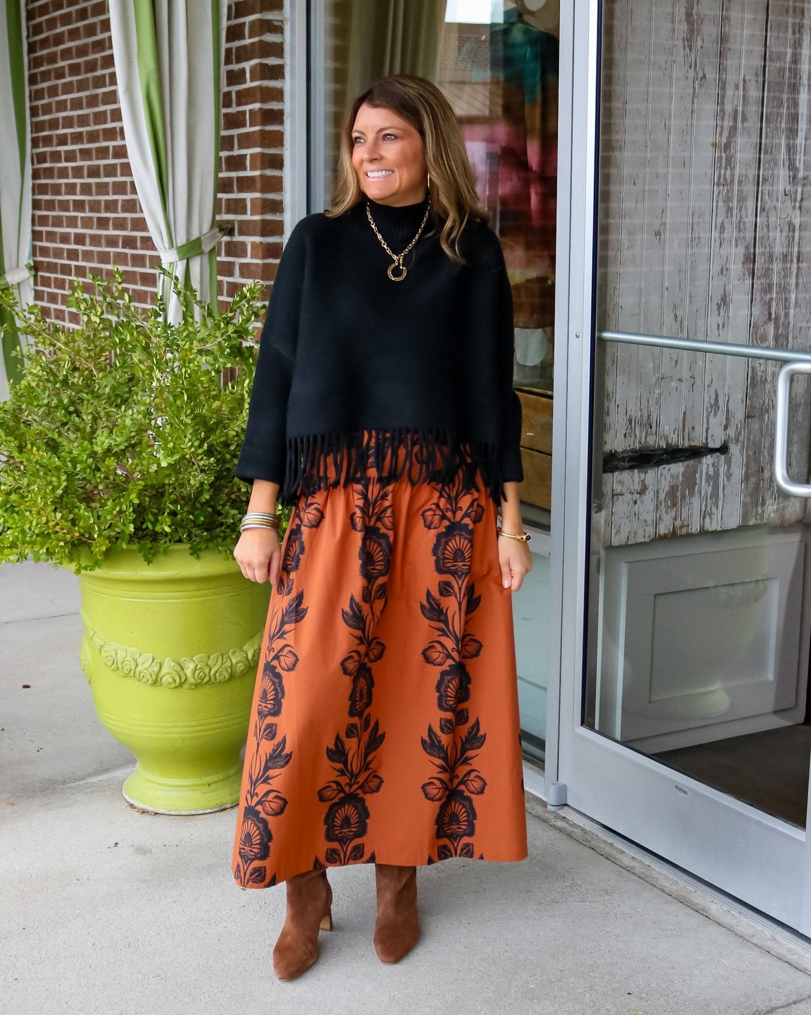 Kara Skirt- Elizabeth Cocoa - Olive You BoutiqueBEYOND BY VERA235579767