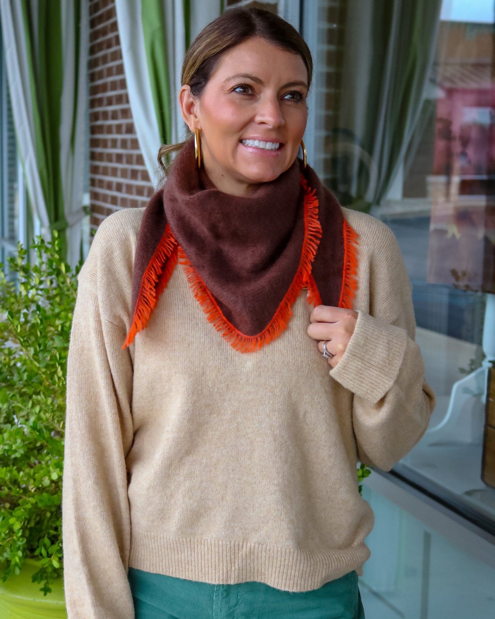 Coffee Fringe Scarf - Olive You BoutiqueVISMAYA23799620263- Coffee