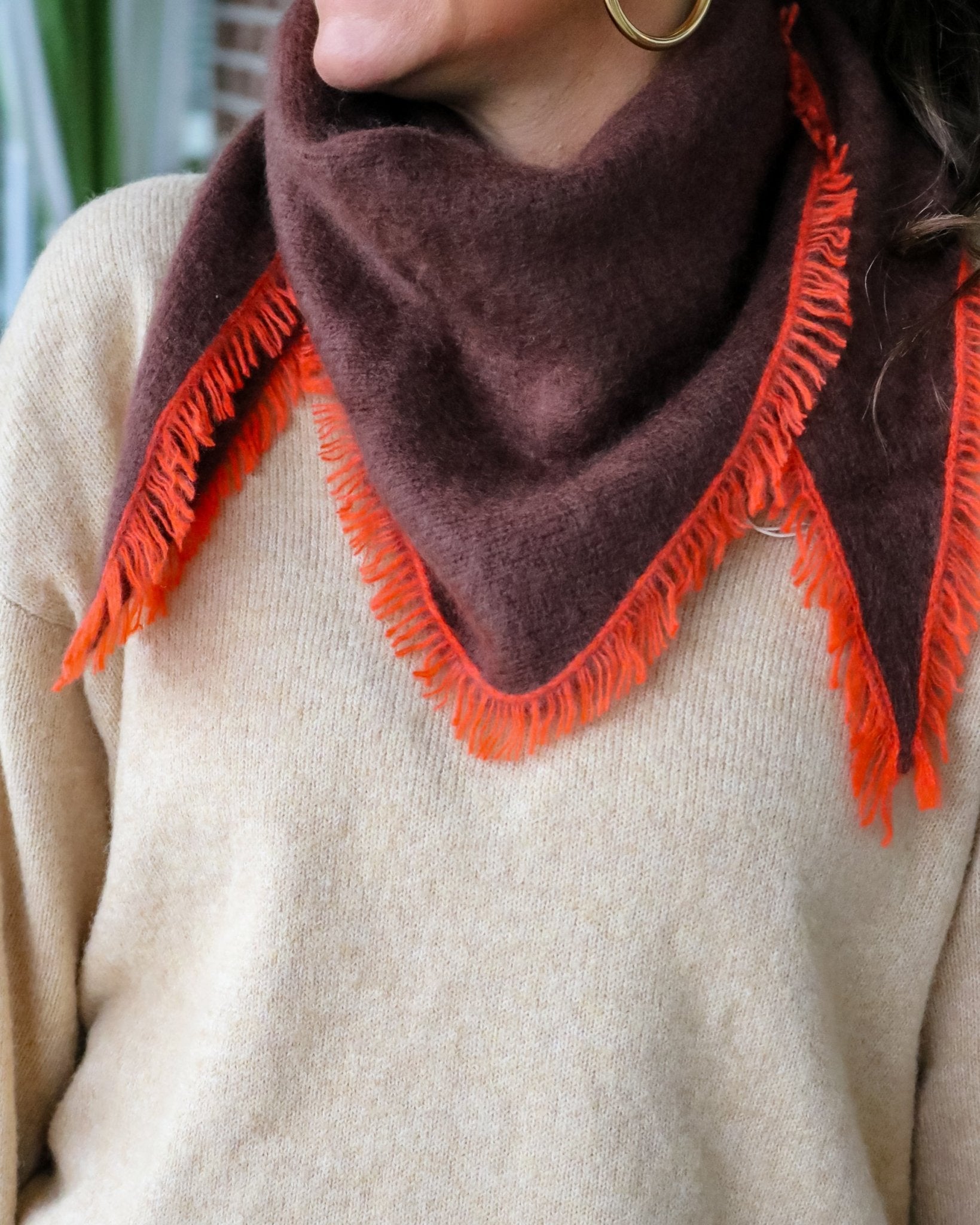 Coffee Fringe Scarf - Olive You BoutiqueVISMAYA23799620263- Coffee