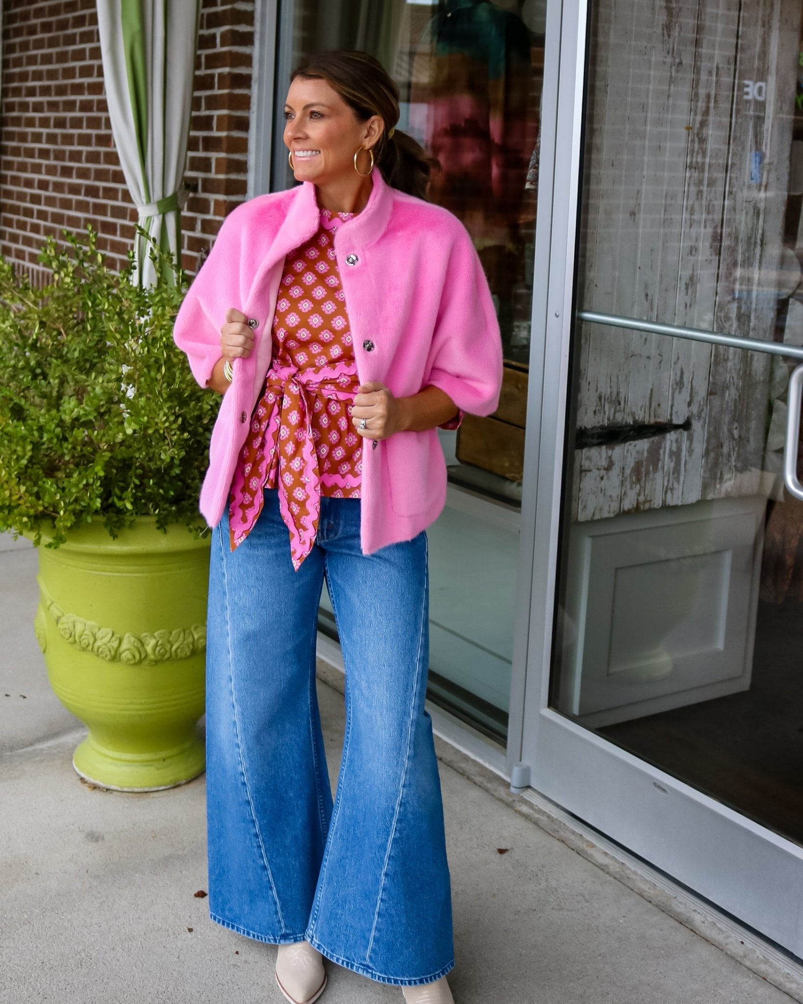 Faux Fur Capelet - Pink - Olive You BoutiqueIVY JANE238039130255-pink