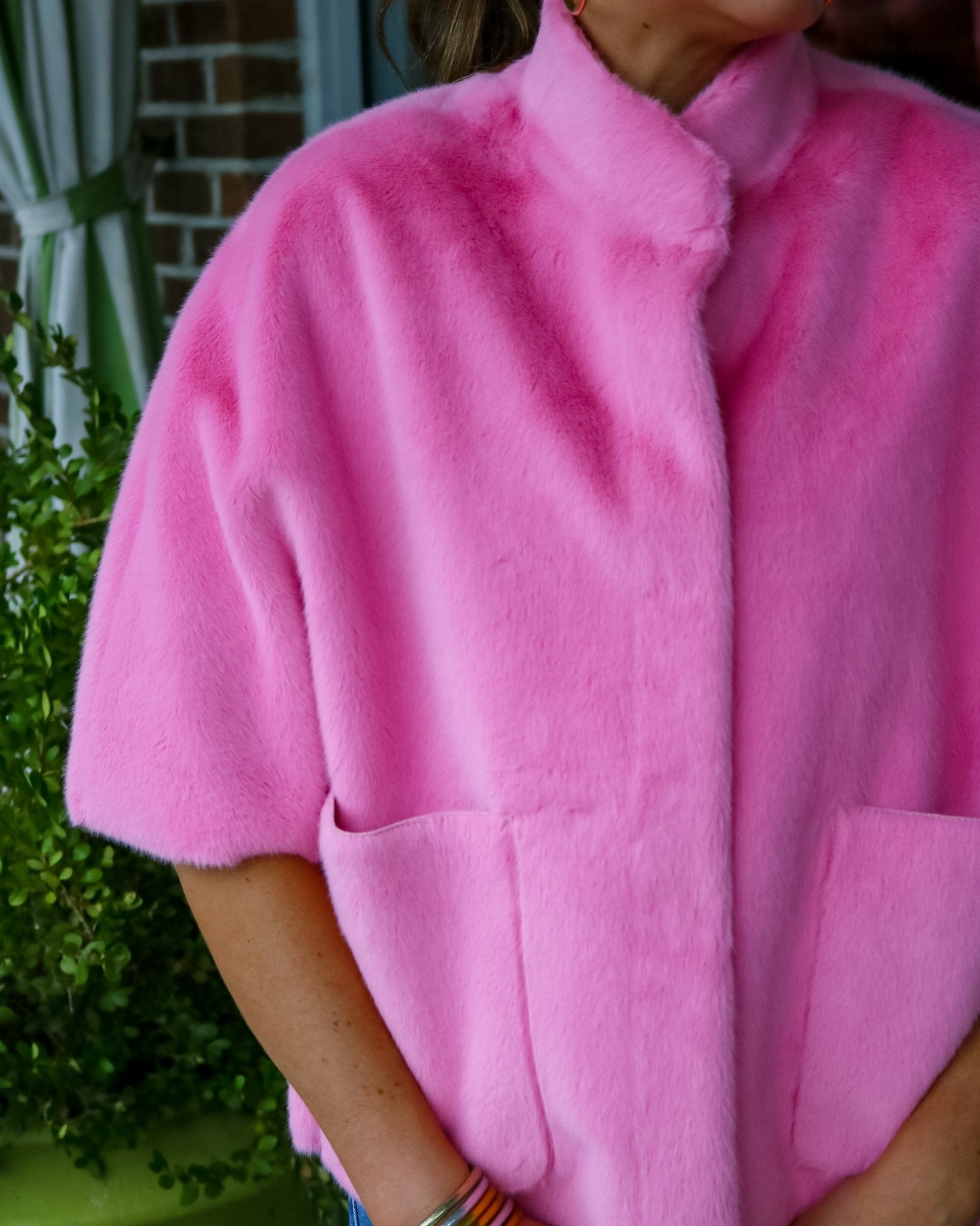 Faux Fur Capelet - Pink - Olive You BoutiqueIVY JANE238039130255-pink