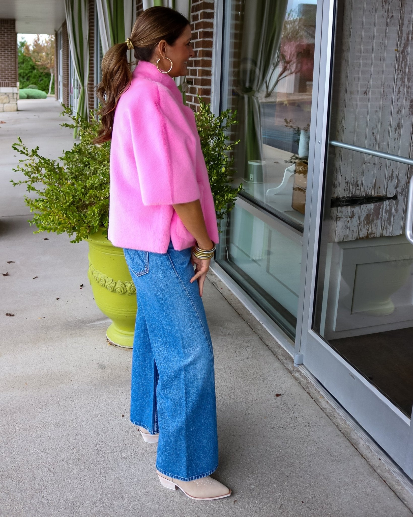 Faux Fur Capelet - Pink - Olive You BoutiqueIVY JANE238039130255-pink
