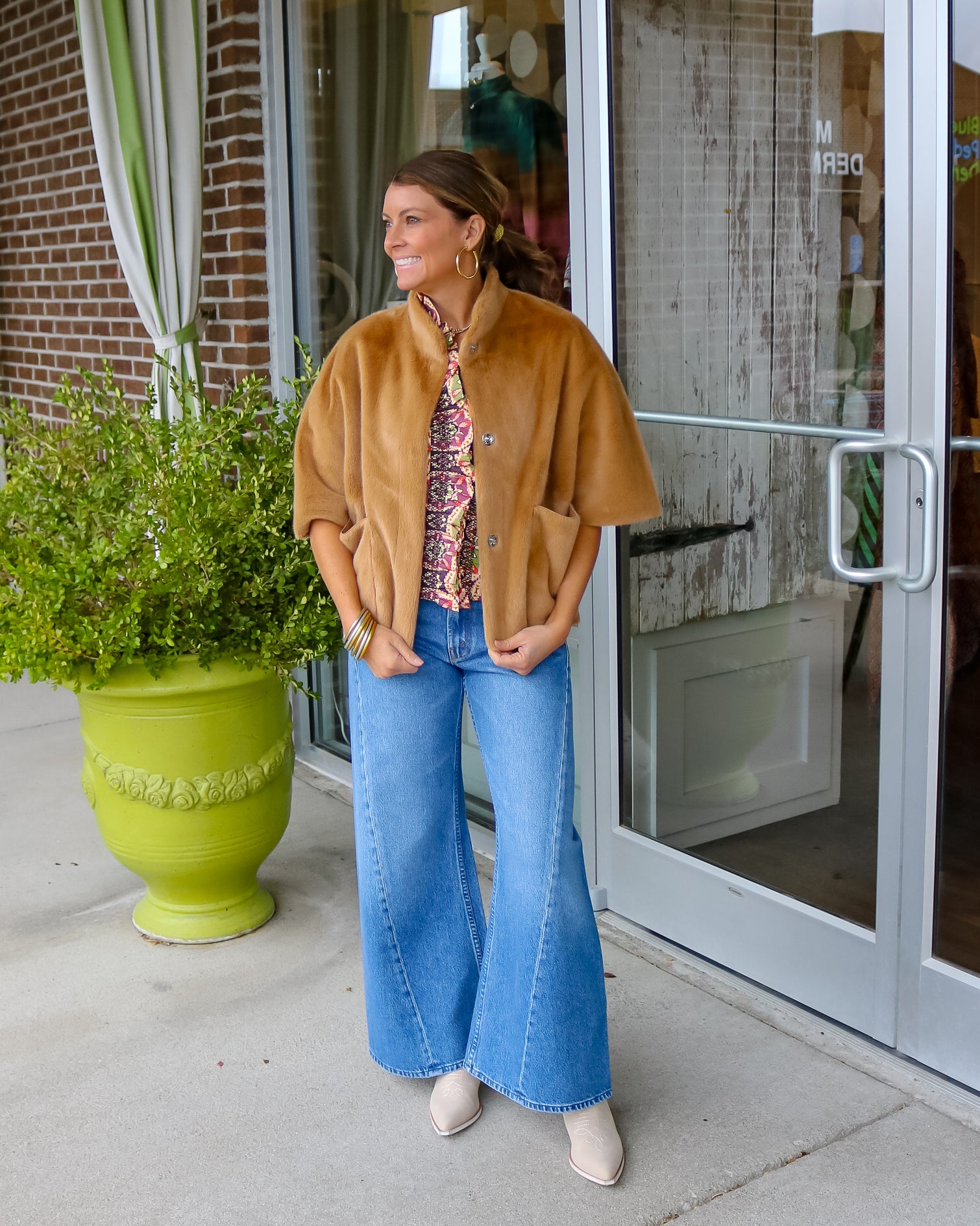 Faux Fur Capelet - Camel - Olive You BoutiqueIVY JANE238031130255-camel