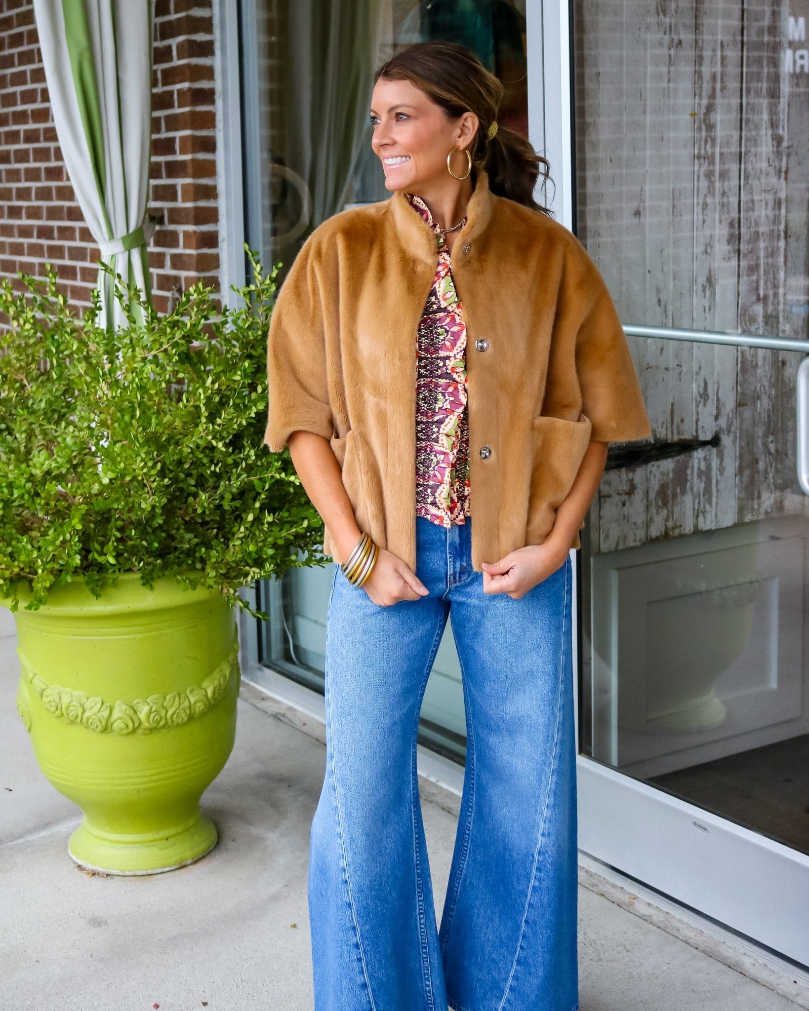 Faux Fur Capelet - Camel - Olive You BoutiqueIVY JANE238031130255-camel
