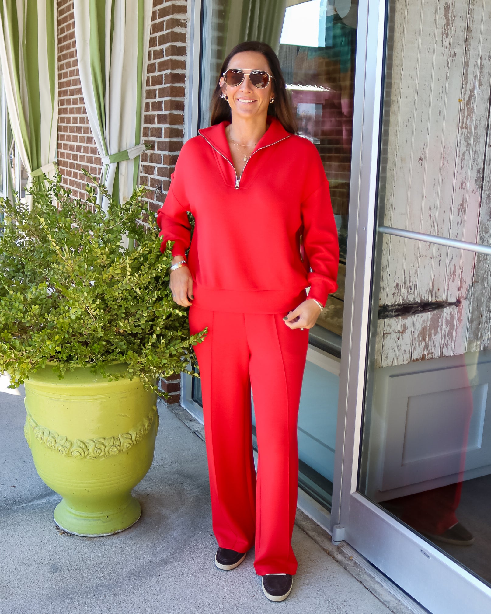 The Wide Leg Pant 30 - Red Marl - Olive You BoutiqueVARLEY238167VAR02105-redmarl