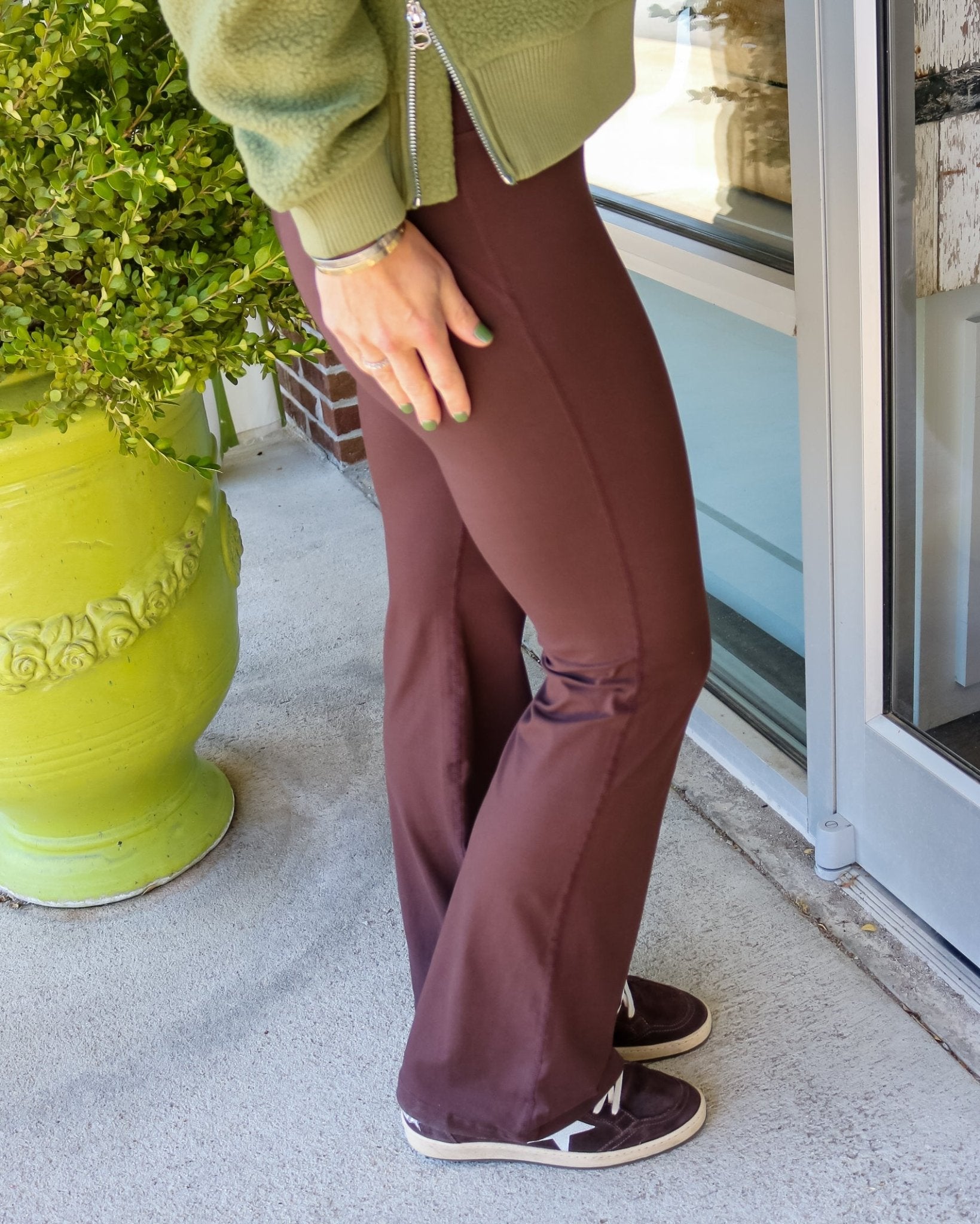 High Waist Bell Bottom Yoga - Brown - Olive You BoutiqueOLIVE YOU236577PP6162-2