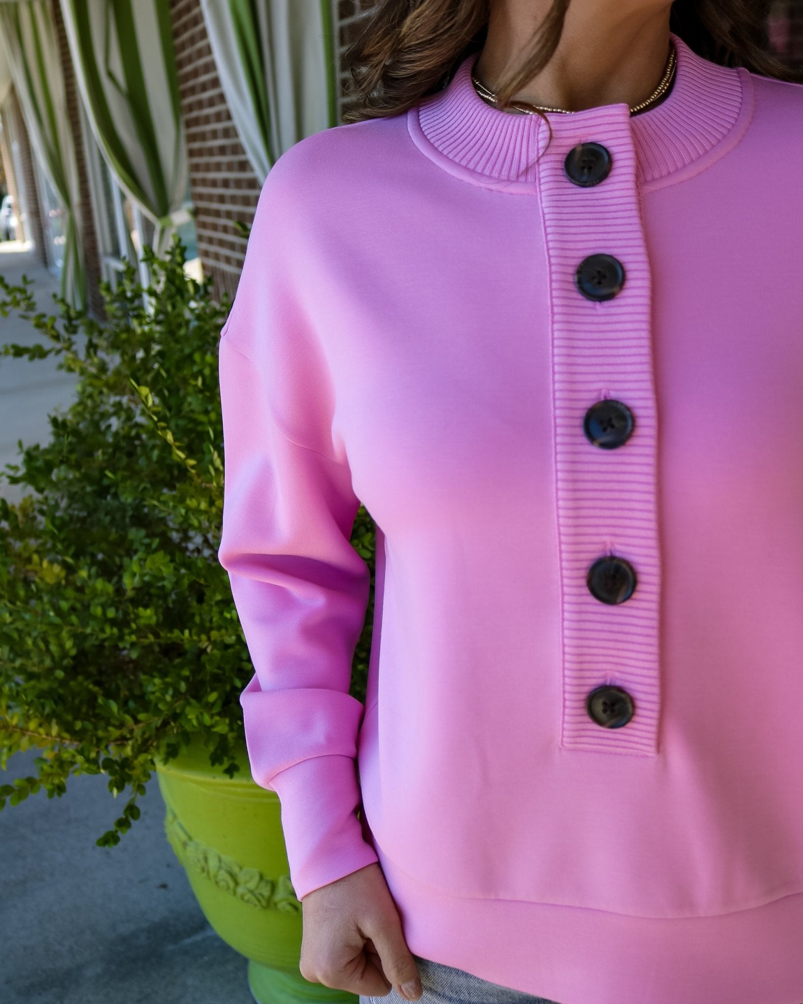 Reena Button Front Sweat - Olive You BoutiqueVARLEY233571VAR03387