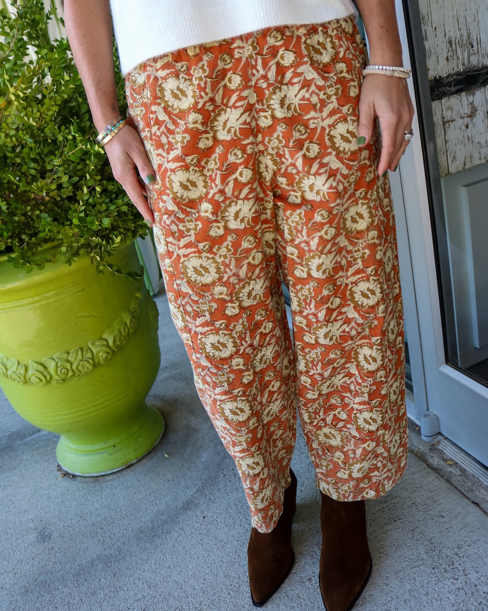 Corduroy Barrel Pant - Olive You BoutiqueIVY JANE234126230041