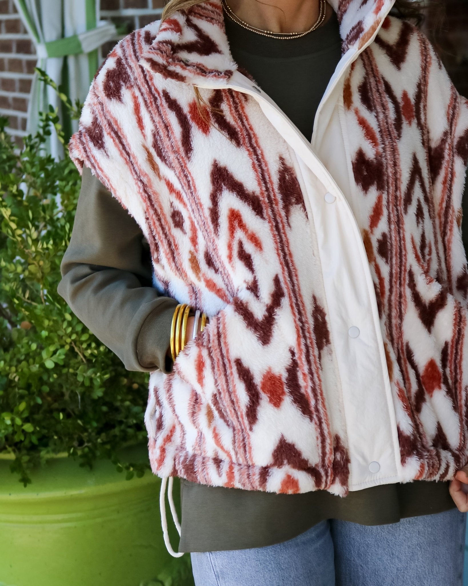 Ravenna Vest - Ivory Ikat - Olive You BoutiqueXIRENA238184X5PPF001-ivoryikat