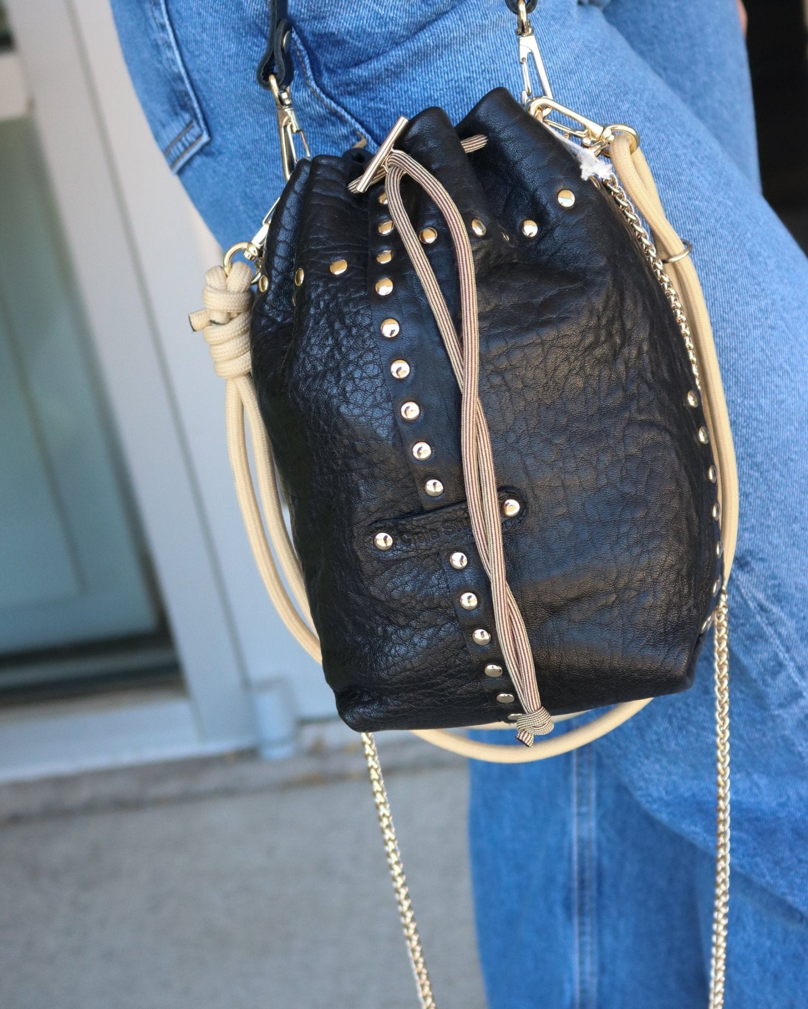 Beco Stud Lamb Leather Bag - Olive You BoutiqueCRAIE STUDIO227619BUBBLE NOIR
