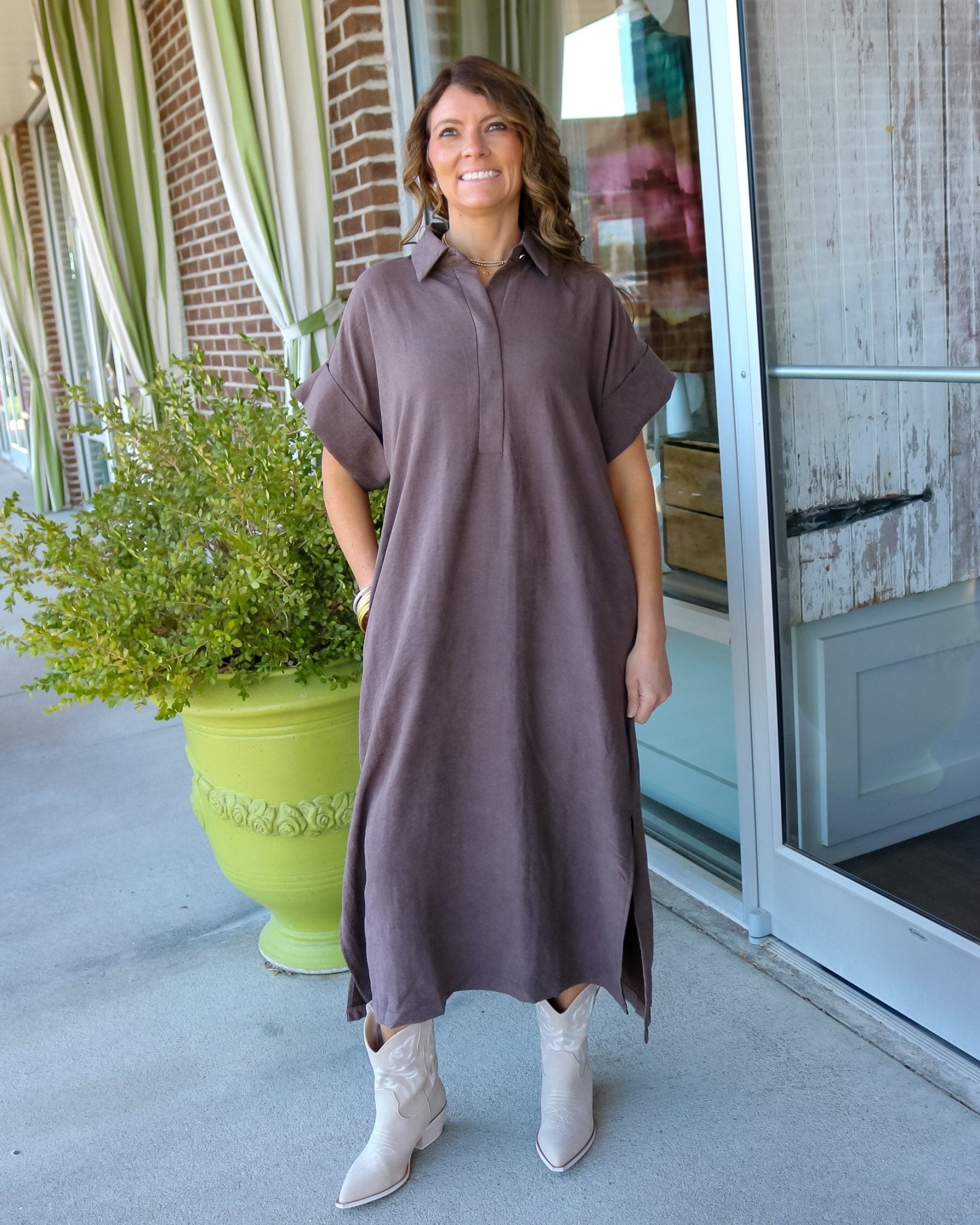 Textured Fall Dress - Olive You BoutiqueOLIVE YOU237998D34128