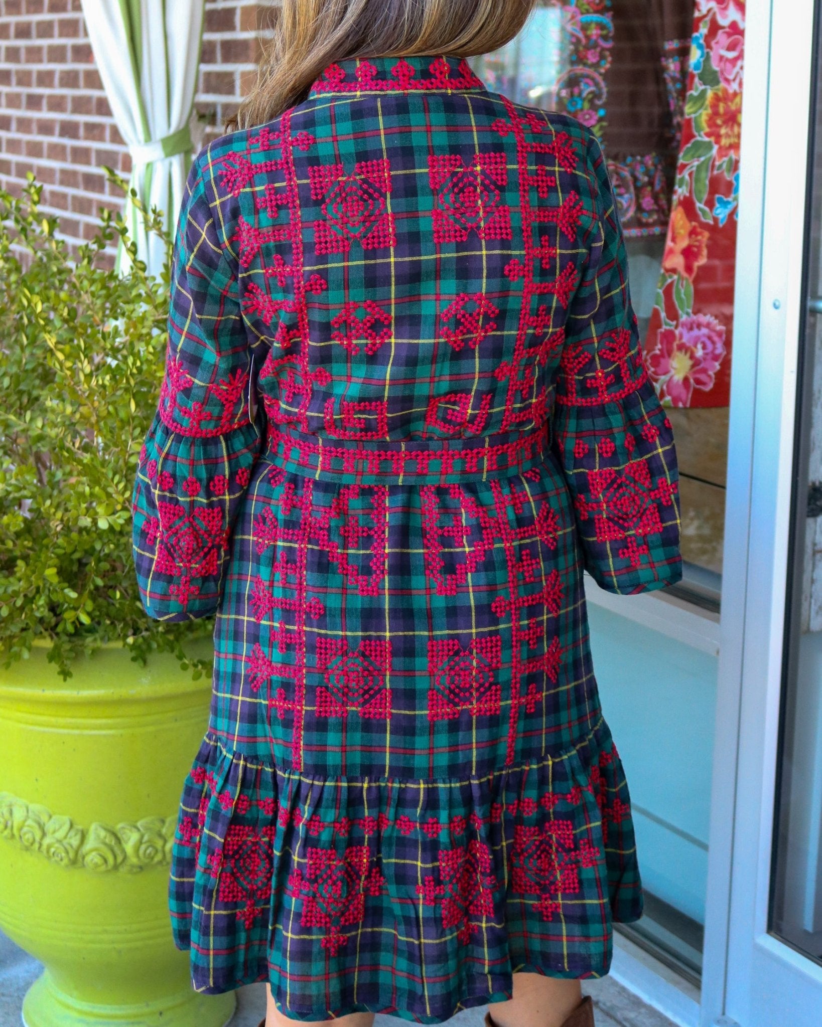 Tartan Cross Stitch Embroidery - Olive You BoutiqueUNCLE FRANK23469173701