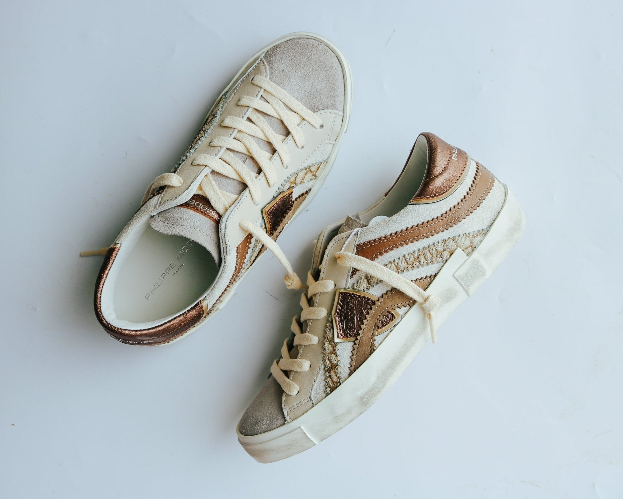 PRSX Low Woman Sneaker - White Bronze - Olive You BoutiquePHILIPPE MODEL235560PRLD-WB