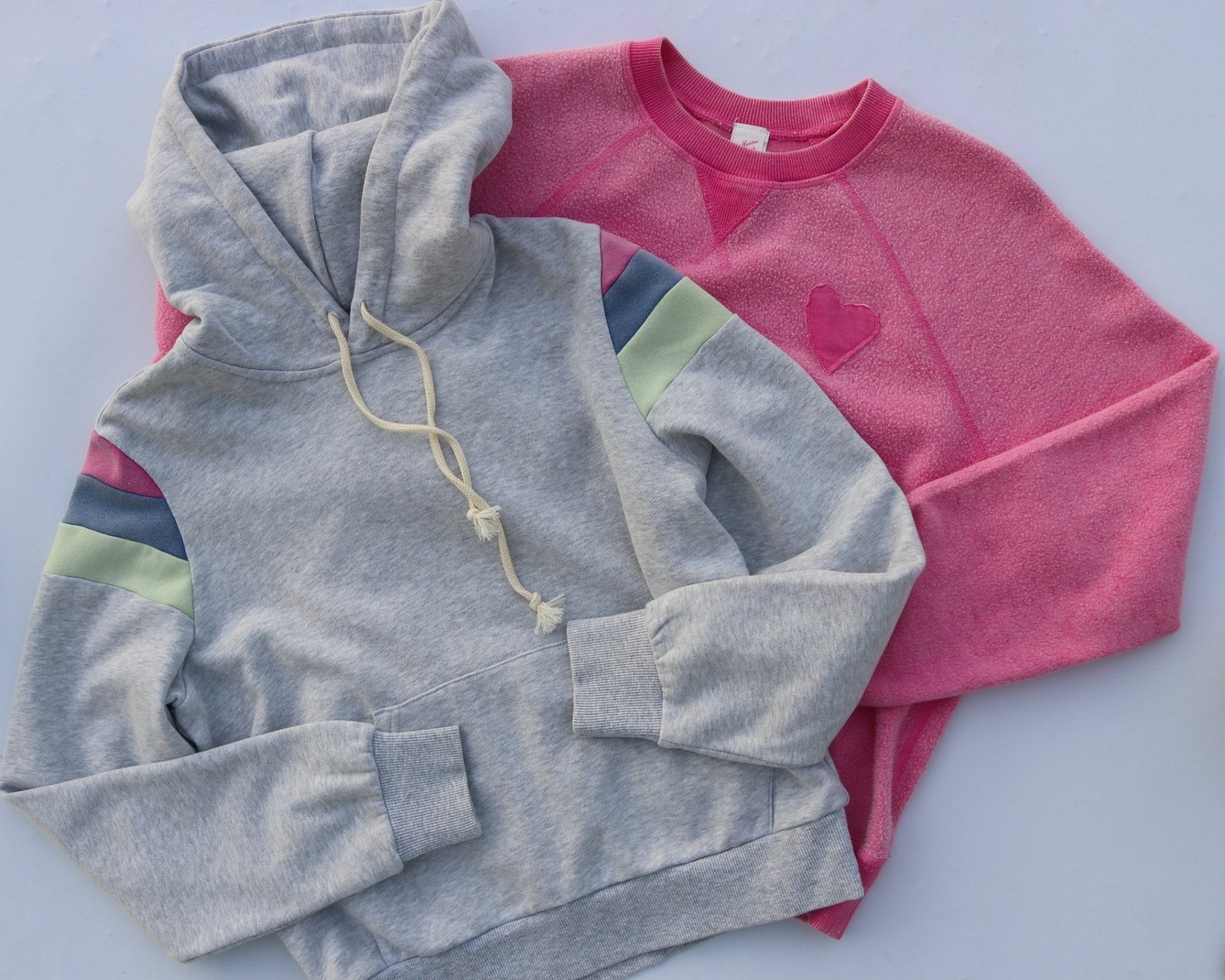 Hooded Sweatshirt with Striped Shoulder - Olive You BoutiqueMARINE LAYER227036