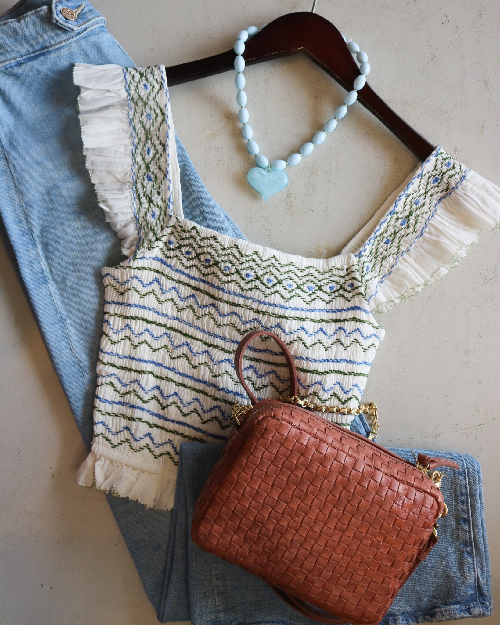 Brynn Sweet Carolina Smocked Tank - Olive You BoutiqueCLEOBELLA228437CM26SP201456
