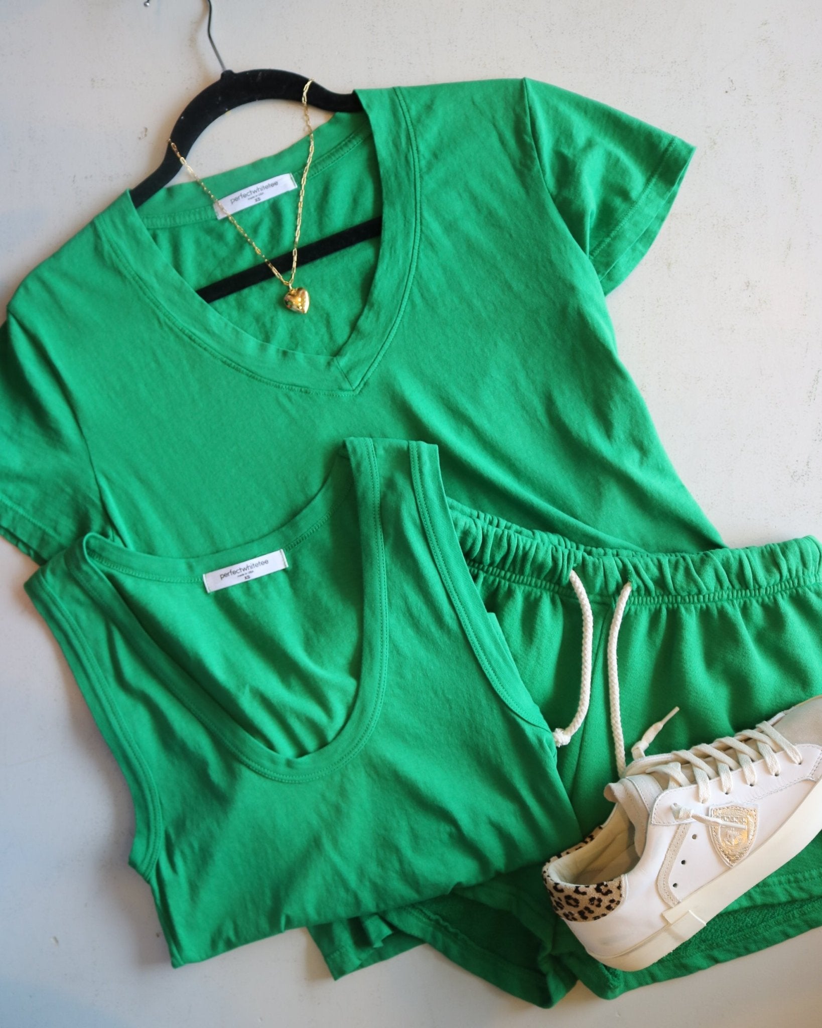 Cotton Boxy V - Neck Tee - Olive You BoutiquePERFECTWHITETEE227893769-HENDRIX