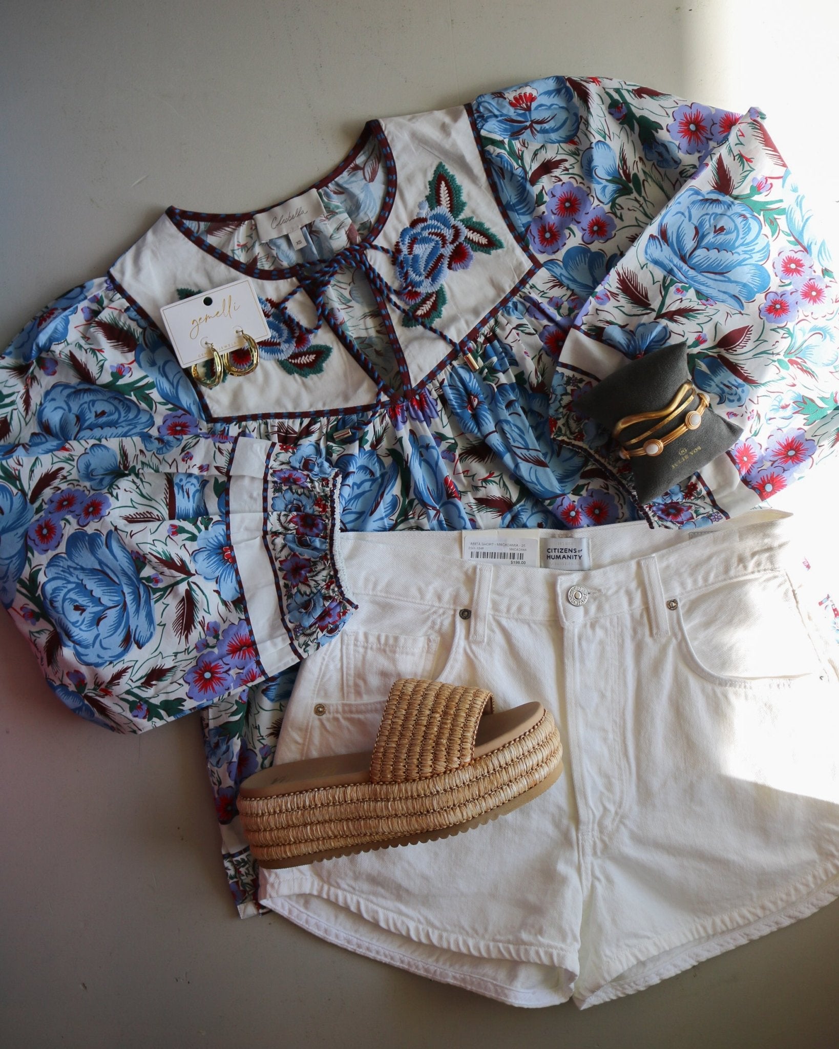 Balloon Sleeve Floral Blouse - Olive You BoutiqueCLEOBELLA228440CM26SP301349