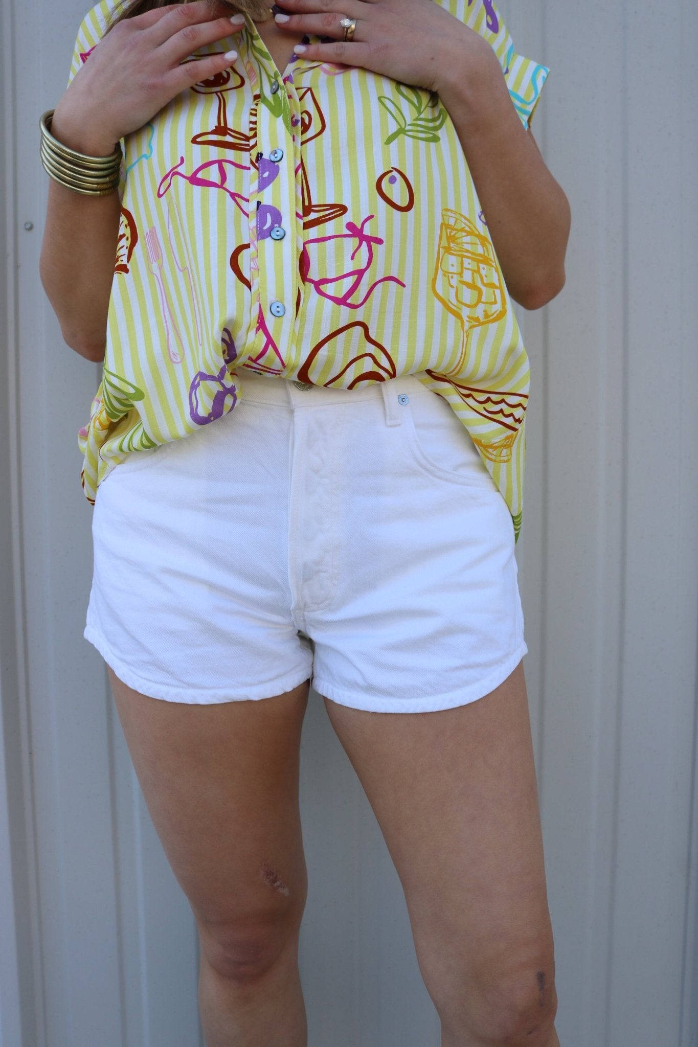 Happy Hour Stripe Blouse - Olive You BoutiqueOLIVE YOU232121T30176